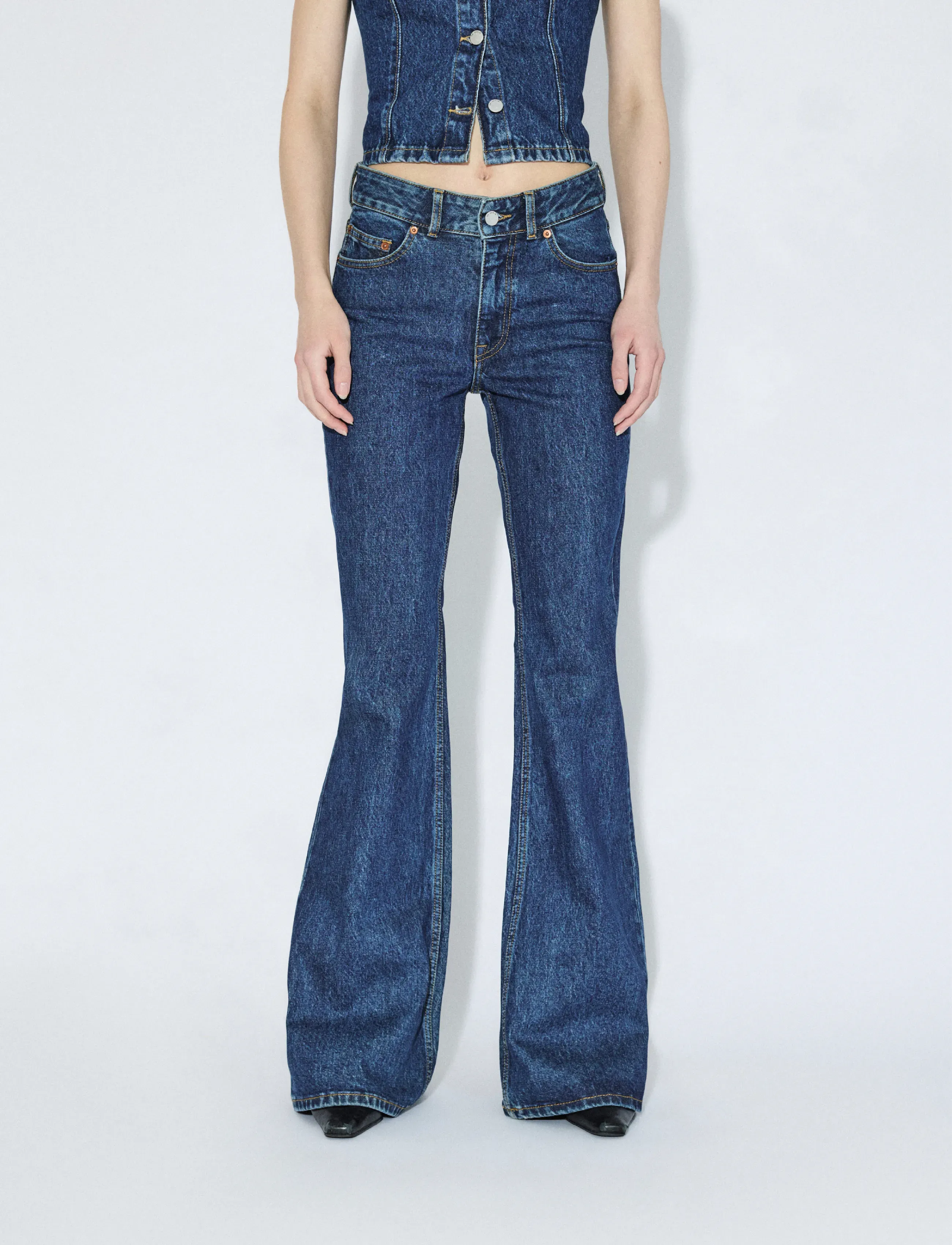 Dr Denim - Elba Mid Bootcut - laia säärega teksad - bay dark retro vintage - 4