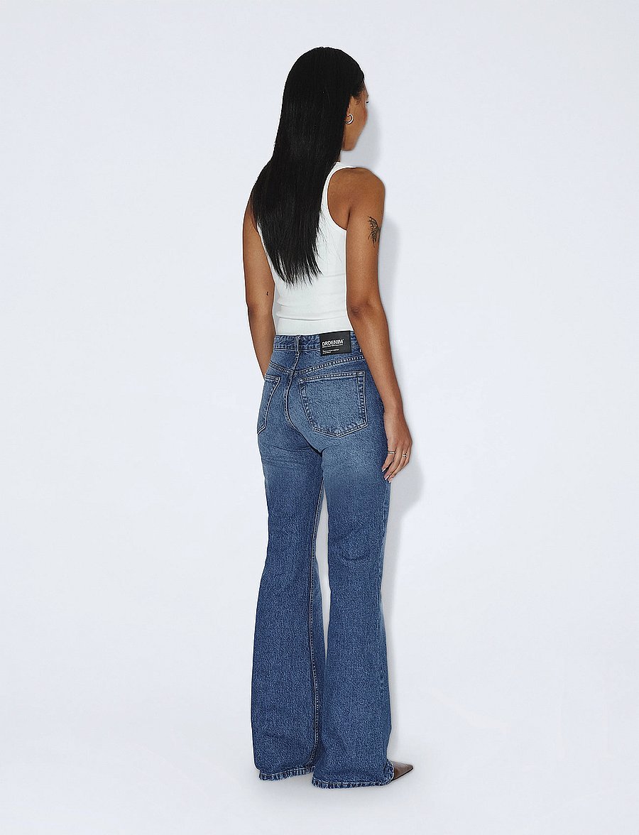 Dr Denim - Elba Mid Bootcut - bootcut jeans - bay mid fade worn - 3
