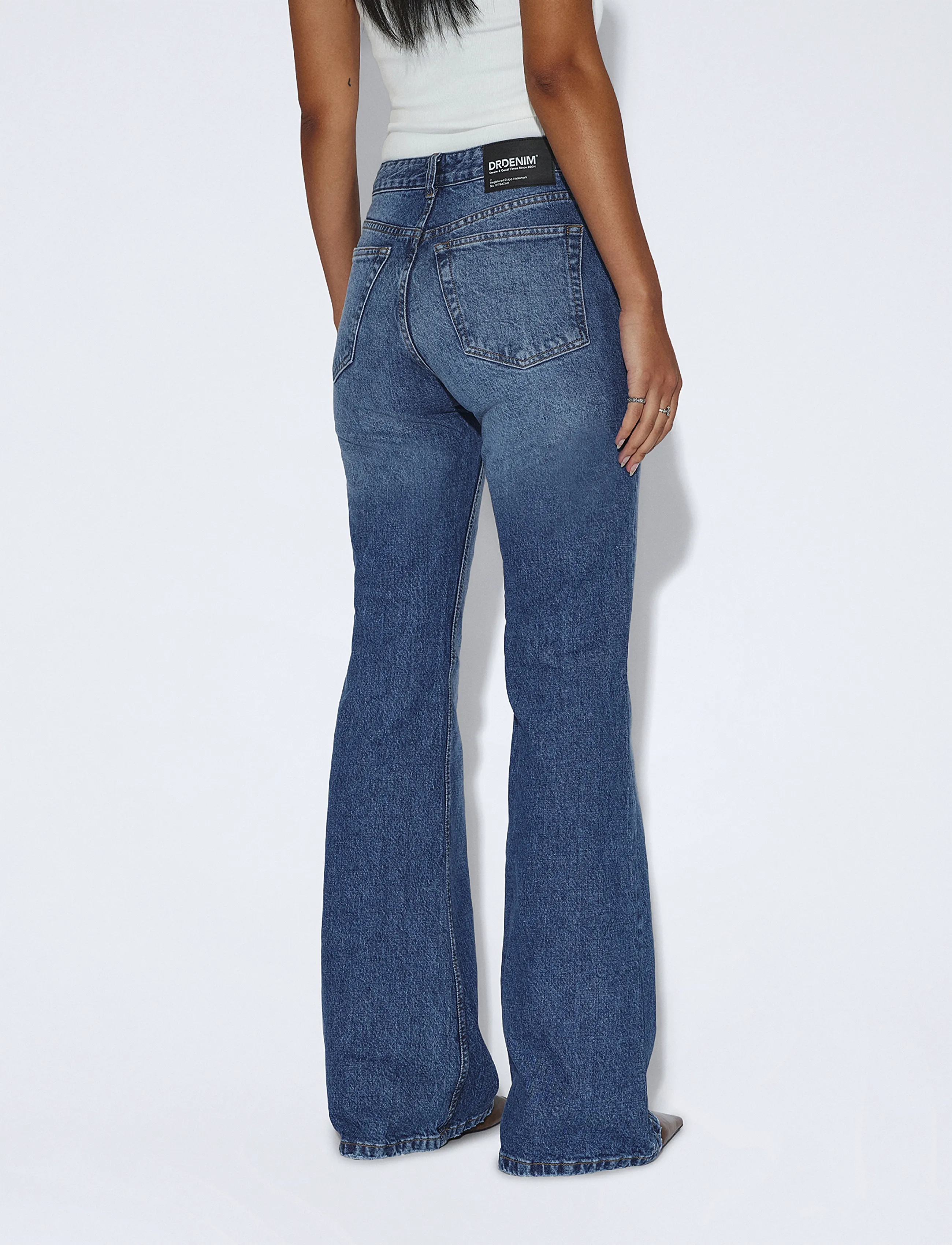 Dr Denim - Elba Mid Bootcut - bootcut jeans - bay mid fade worn - 5