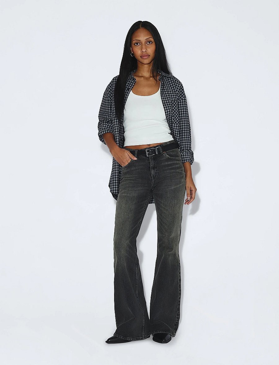Dr Denim - Elba Mid Bootcut - bootcut jeans - tar aged black fade - 0