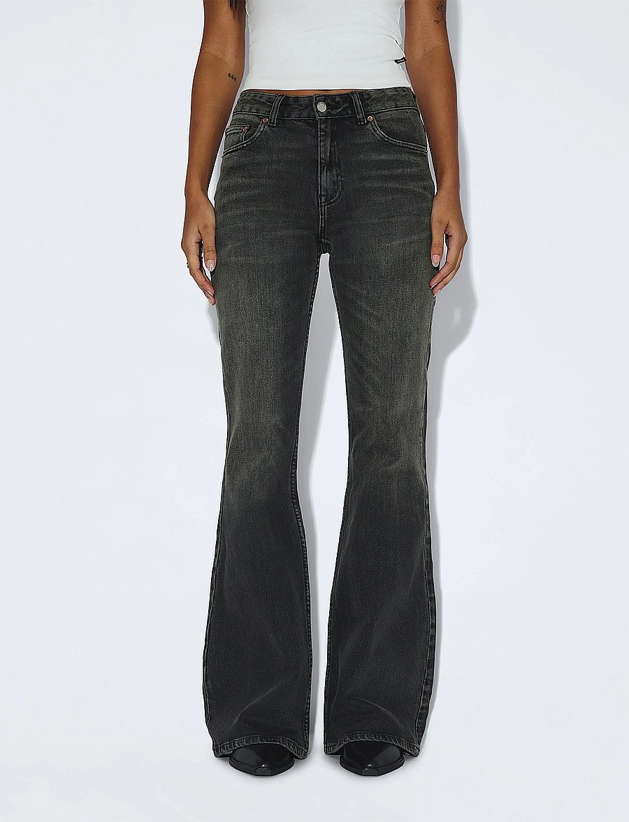 Dr Denim - Elba Mid Bootcut - bootcut jeans - tar aged black fade - 4