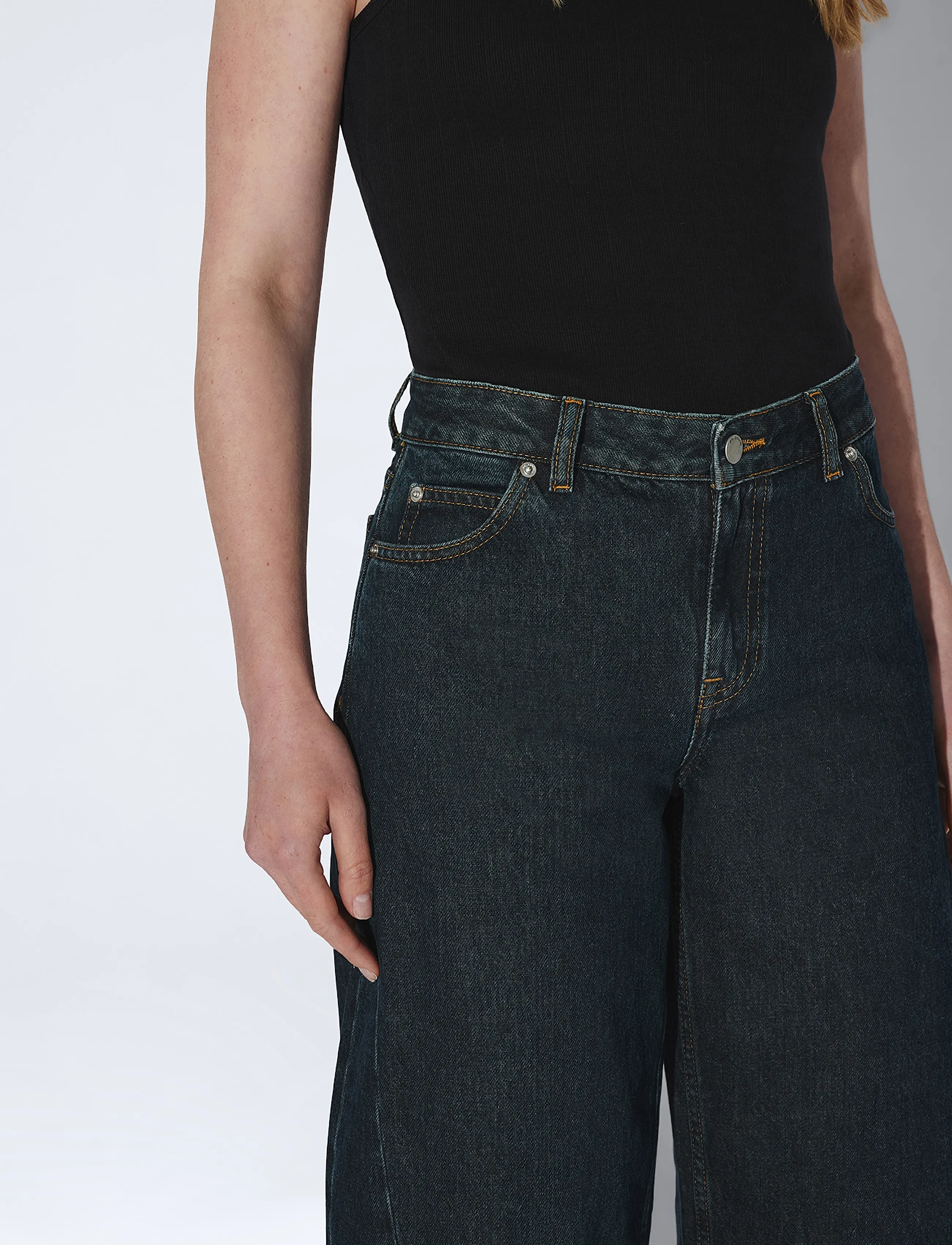 Dr. Denim Nanci Mid Barrel Seam jeans dam – bild 6
