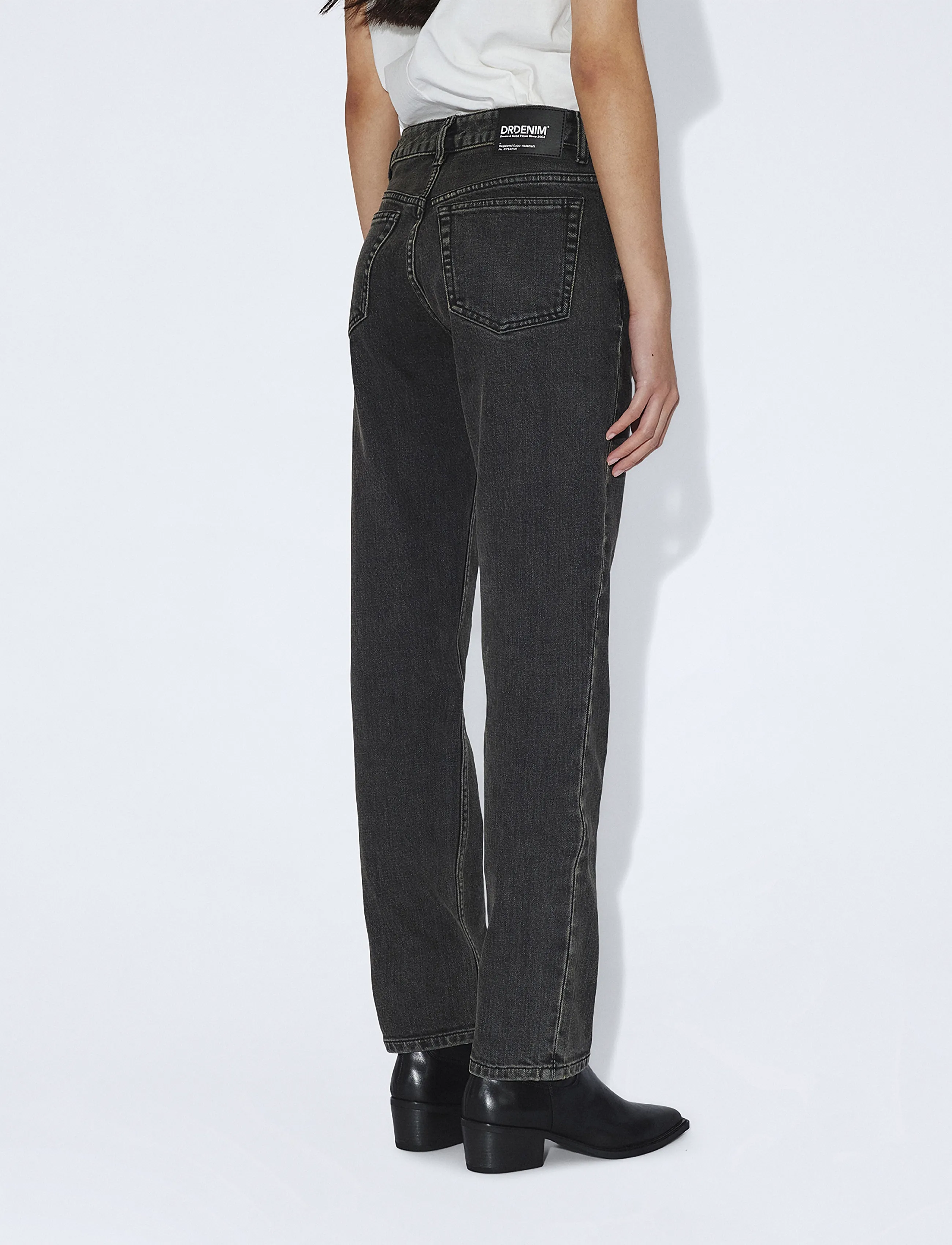 Dr Denim - Straw Mid Slim - slim-fit-jeans - tar aged black - 5
