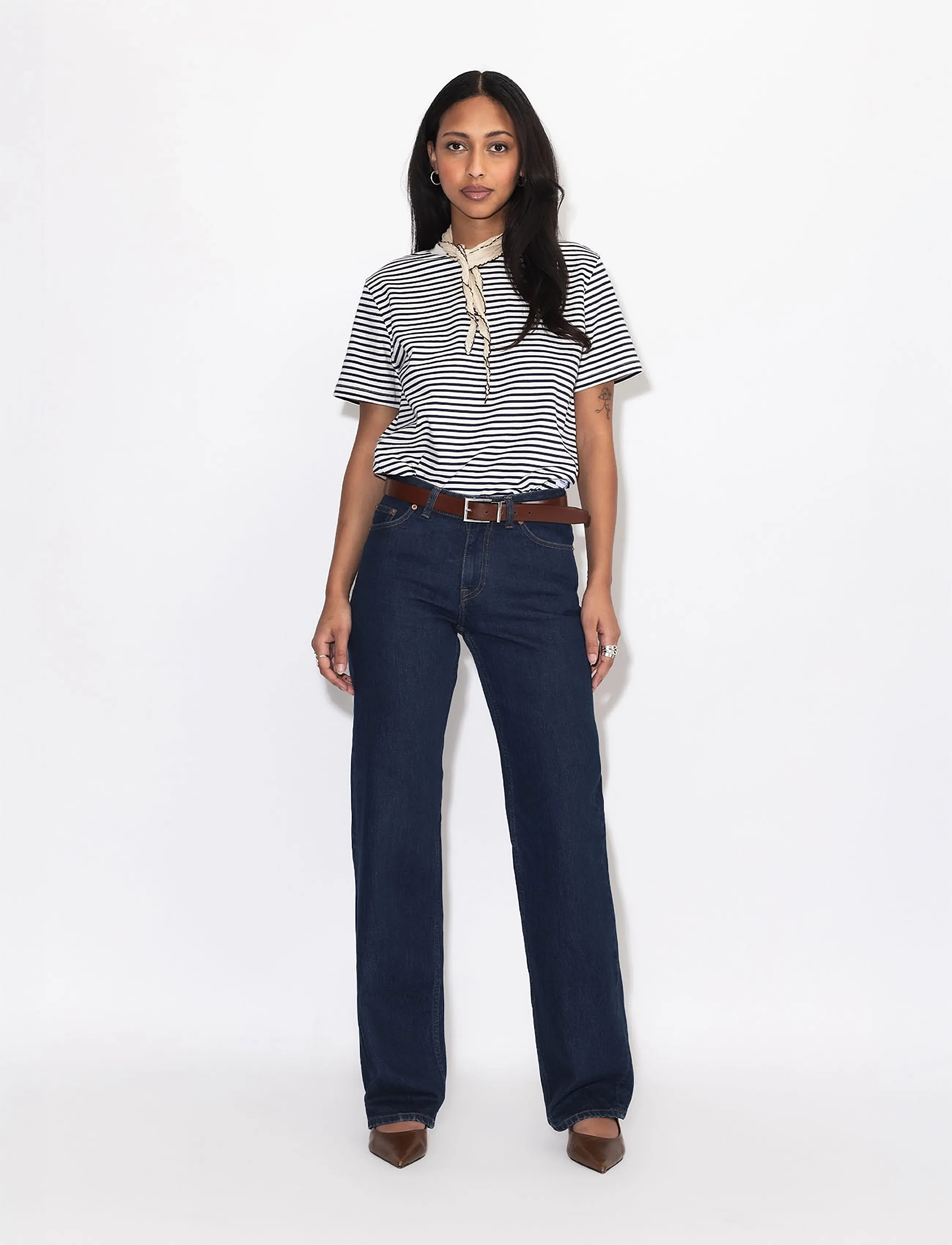 Dr Denim Echo Mid Straight - Sirged teksad - BAY RINSE / navy