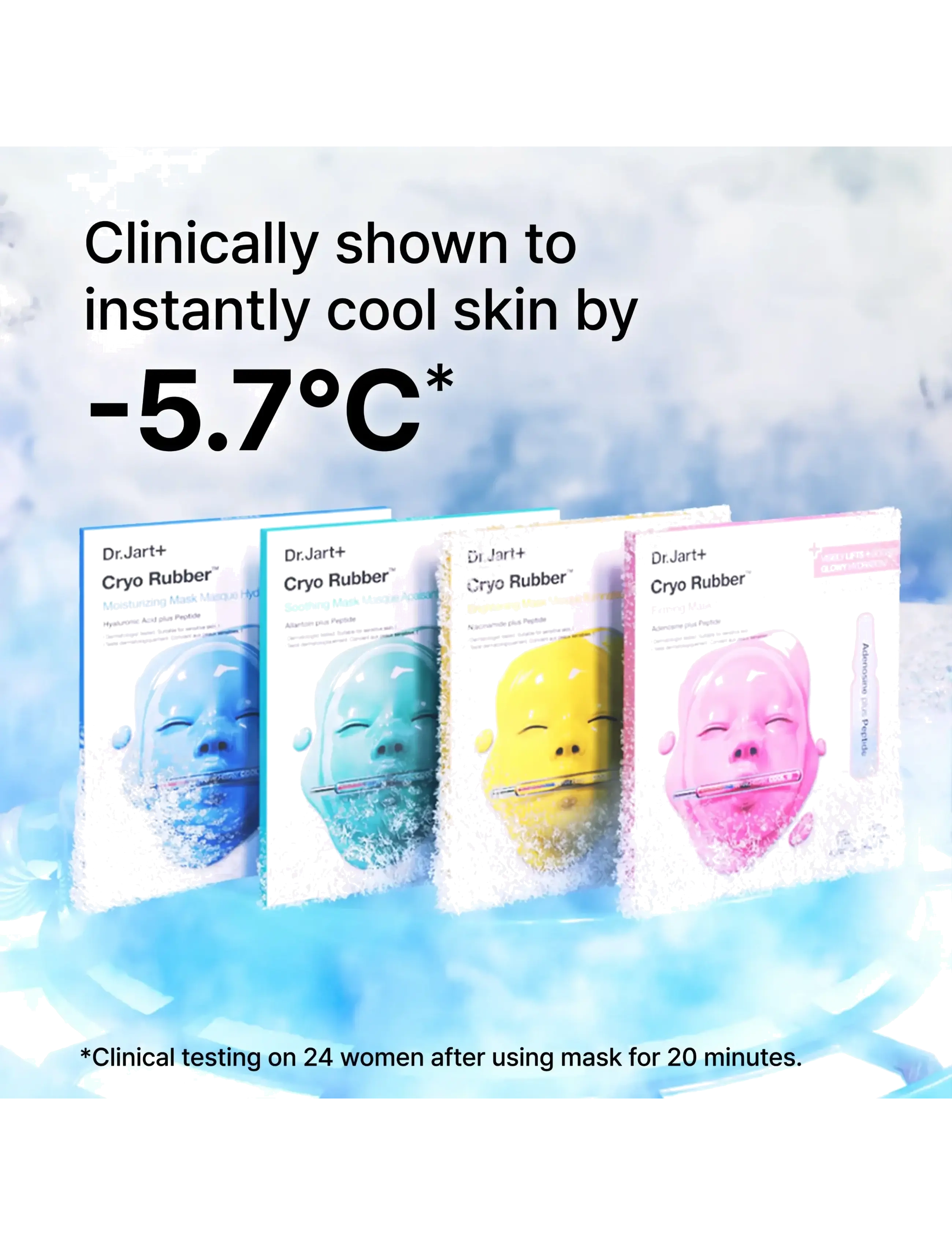 Dr.Jart+ - Cryo Rubber Brightening Mask - sheet masks - clear - 5