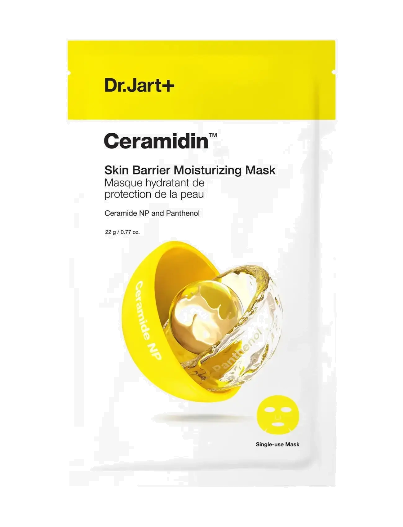Dr.Jart+ Ceramidin Skin Barrier Moisturizing Mask, Sheetmaske, Nude, Str: 22 G