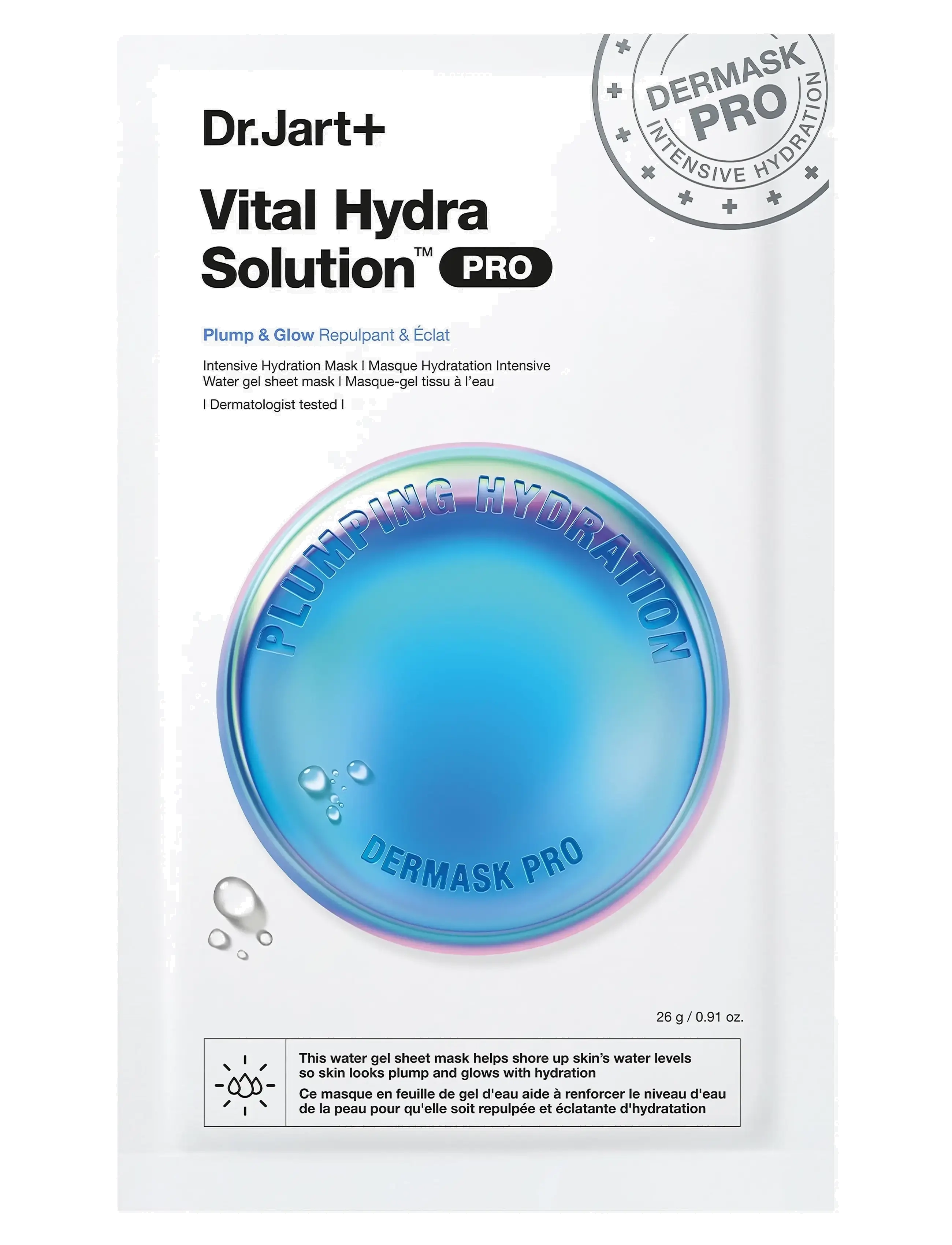 Dr.Jart+ Dermask Vital Hydra Solution Pro, Sheetmaske, Nude, Str: 26 G