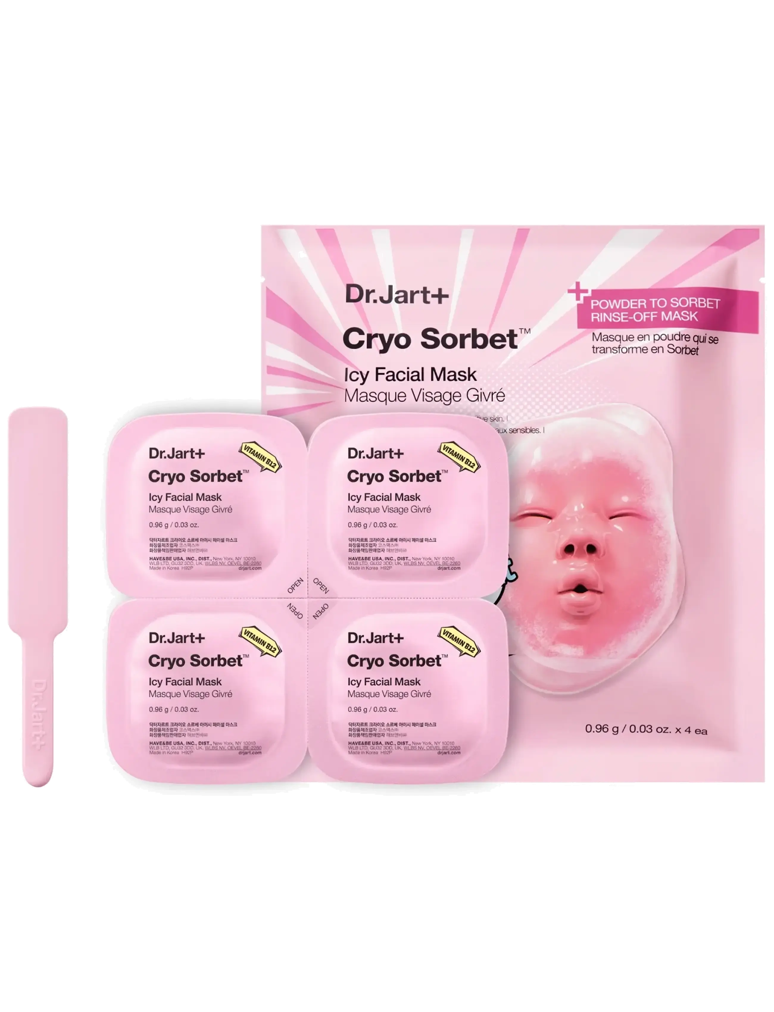 Dr.Jart+ - Cryo Sorbet Icy Facial Mask - ansigtsmasker - clear - 1