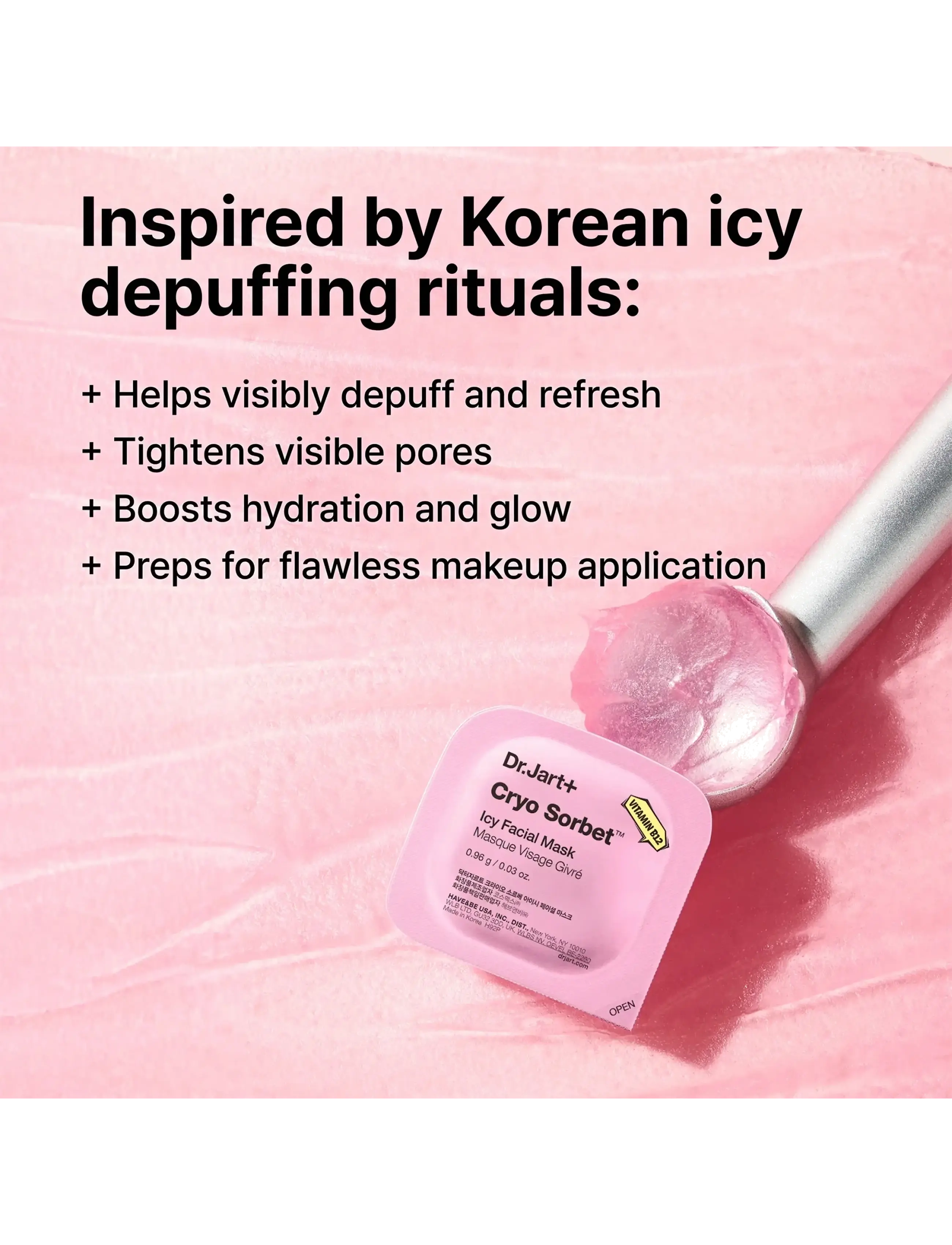 Dr.Jart+ - Cryo Sorbet Icy Facial Mask - ansigtsmasker - clear - 4