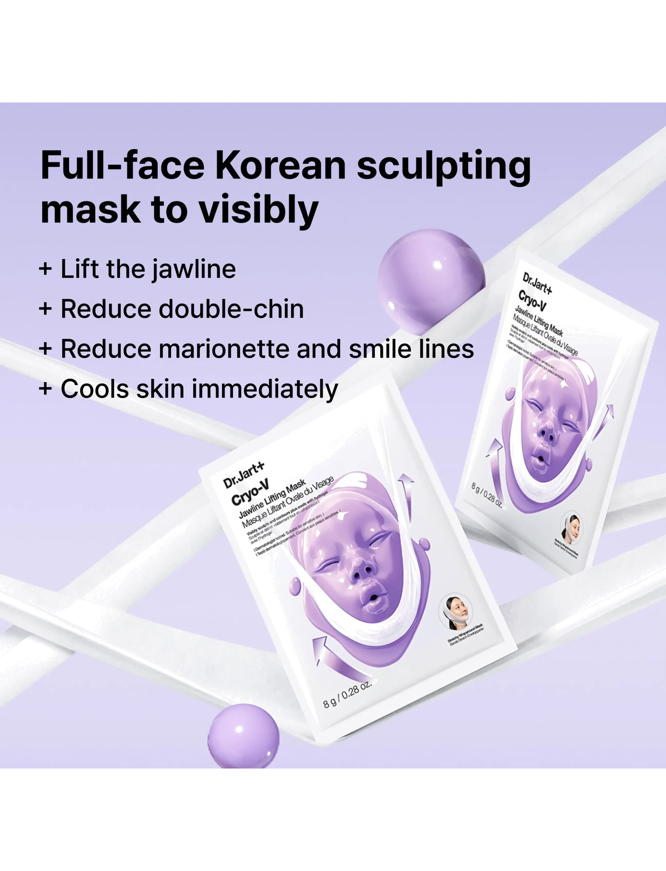 Dr.Jart+ - Cryo V-Sculpt Jawline Lifting Mask - sheet masks - no color - 1