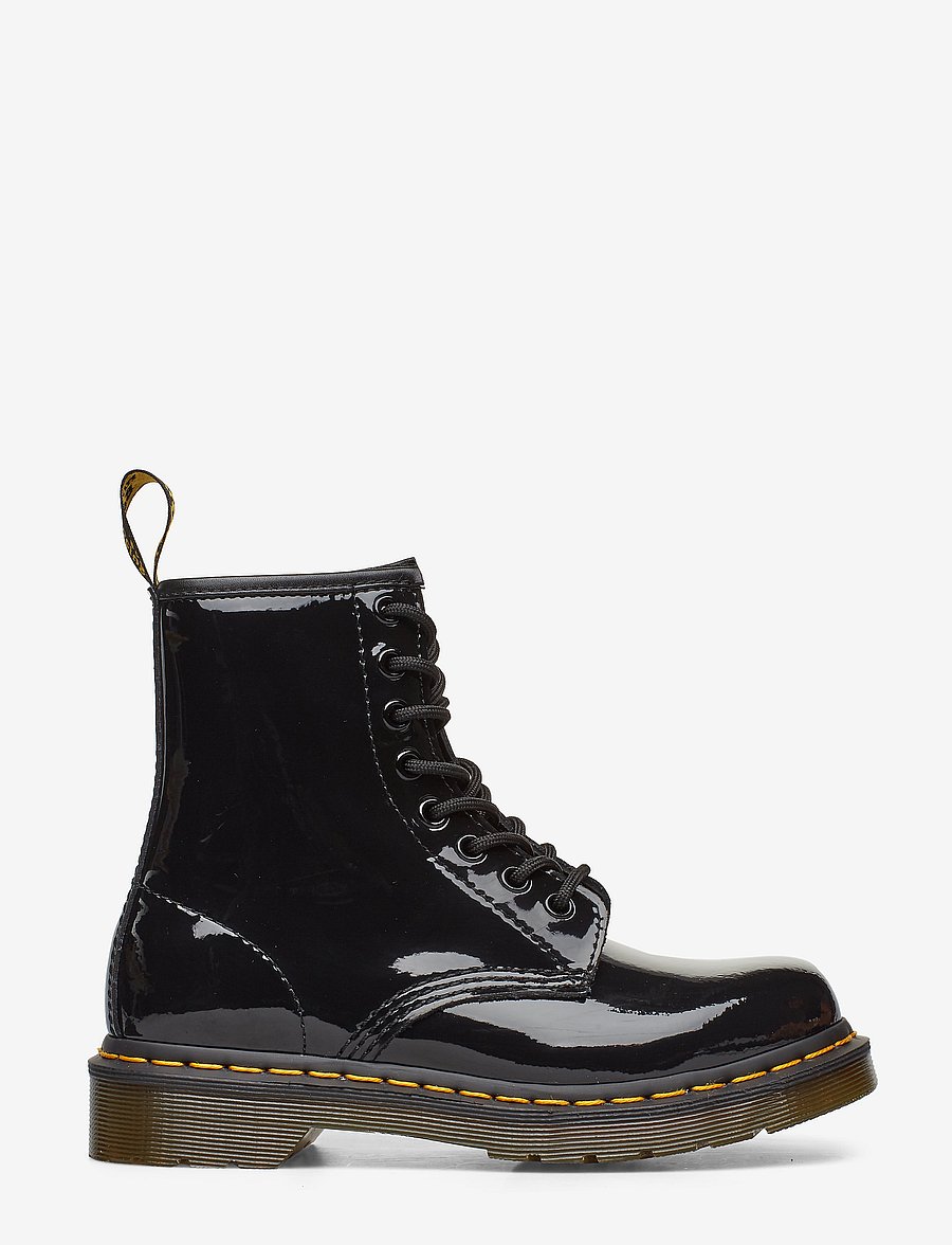 Dr. Martens - 1460 W Black Patent Lamper - geschnürte stiefel - black - 1