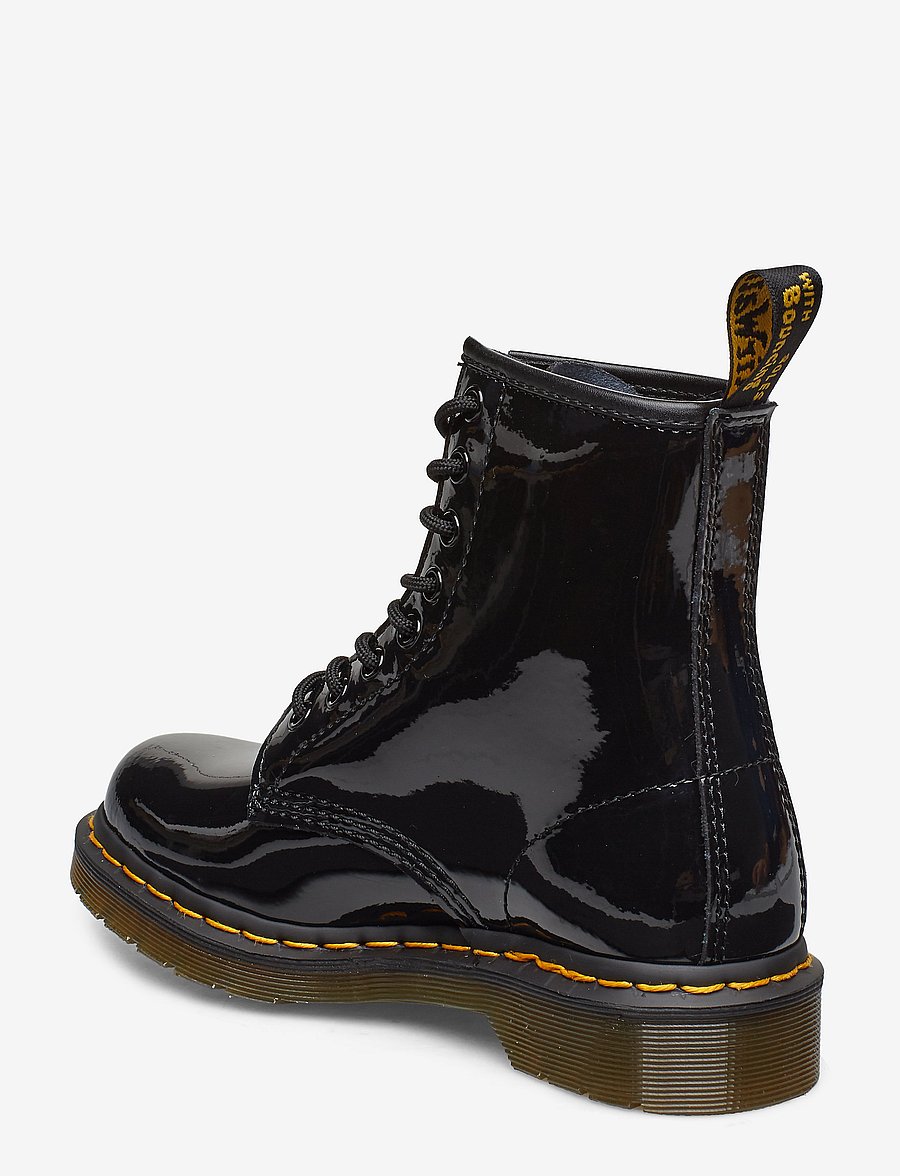 Dr. Martens - 1460 W Black Patent Lamper - geschnürte stiefel - black - 2