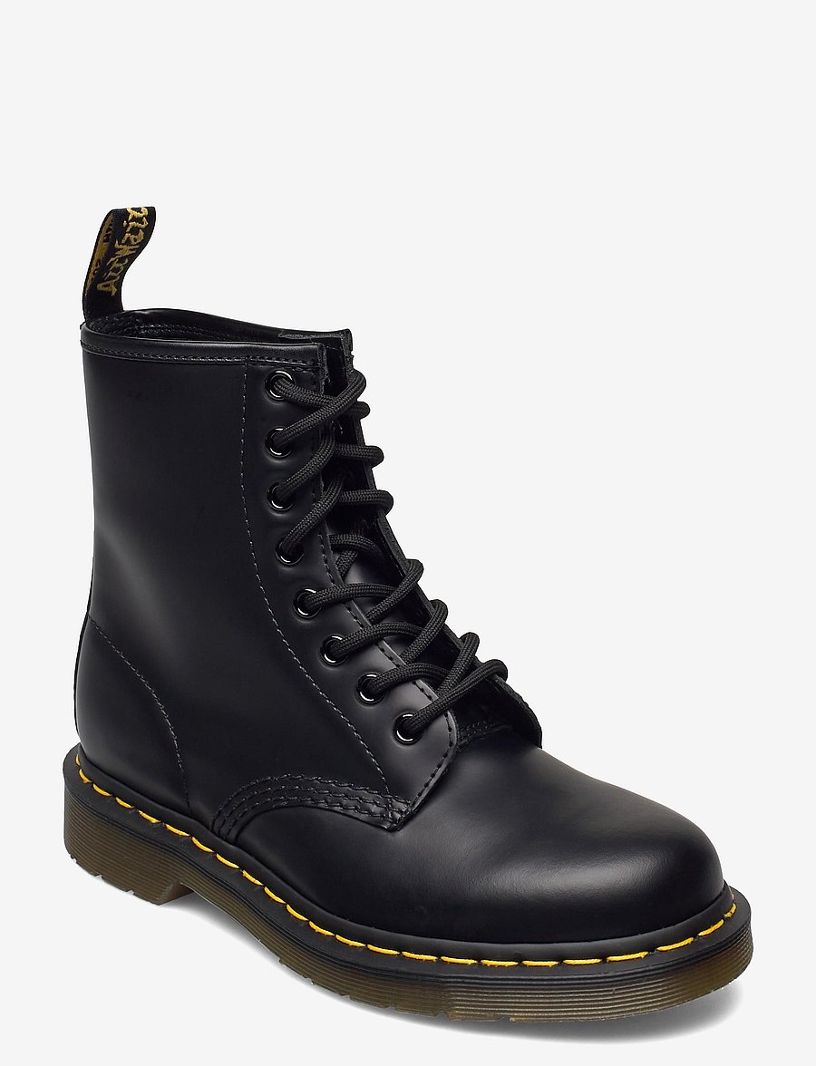 Dr. Martens - 1460 Black Smooth - flache stiefeletten - black - 0