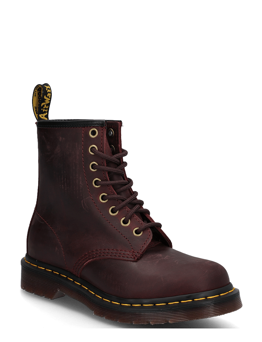 Dr. Martens - 1460 Cherry Red Crazy Horse - laced boots - cherry red - 0