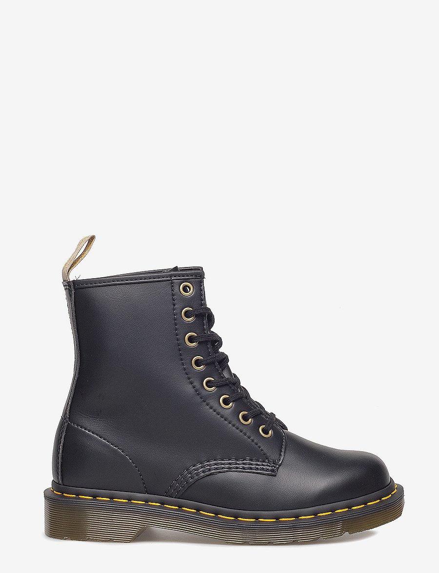 Dr. Martens - Vegan 1460 Black Felix Rub Off - flade ankelstøvler - black - 1