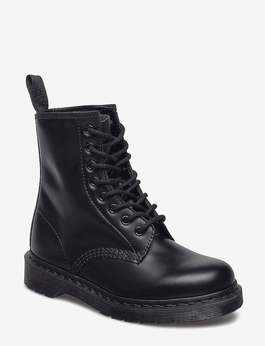 Dr. Martens - 1460 Mono Black Smooth - flache stiefeletten - black - 0