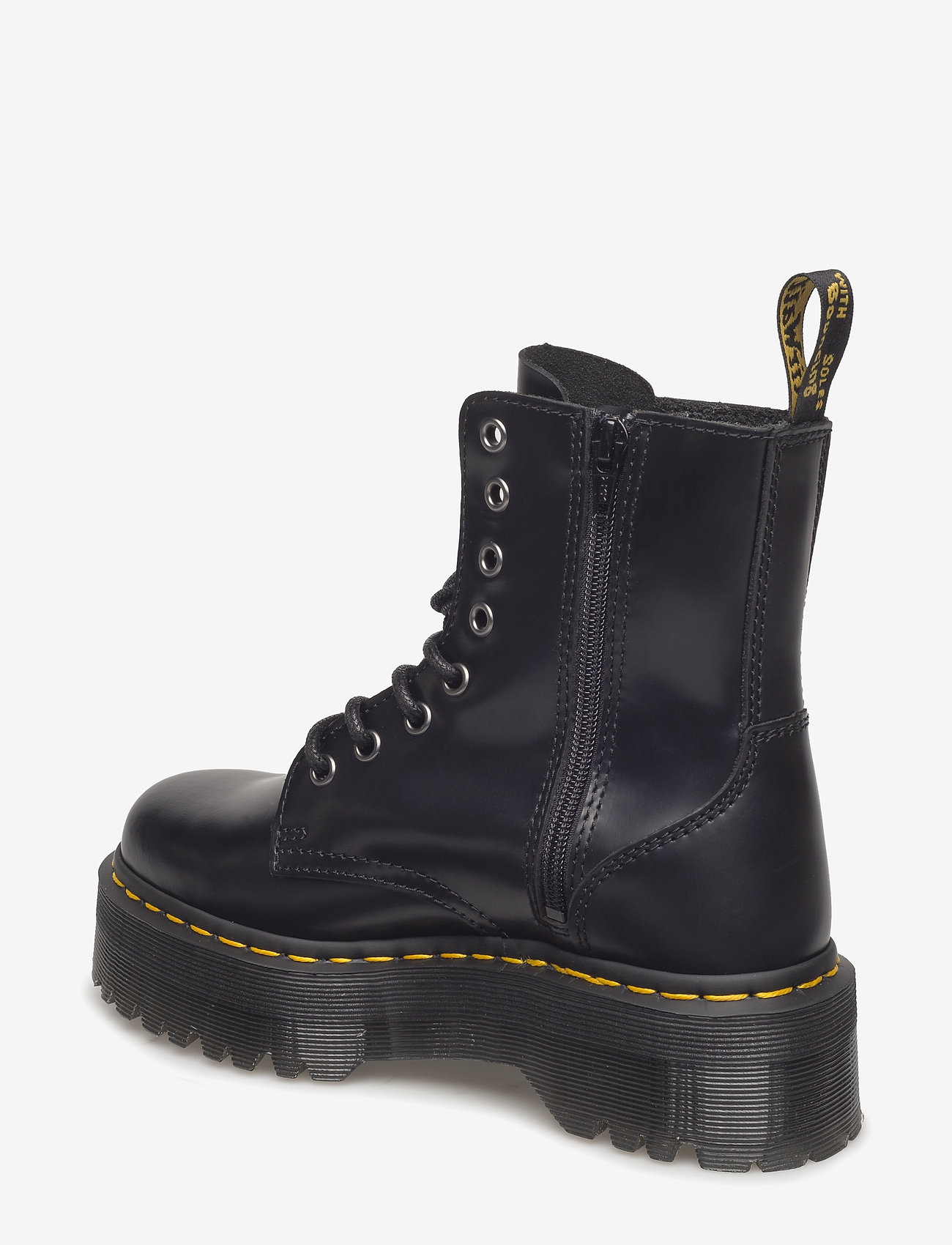 Dr. Martens Jadon Black Polished Smooth (DMS15265001) - Laced