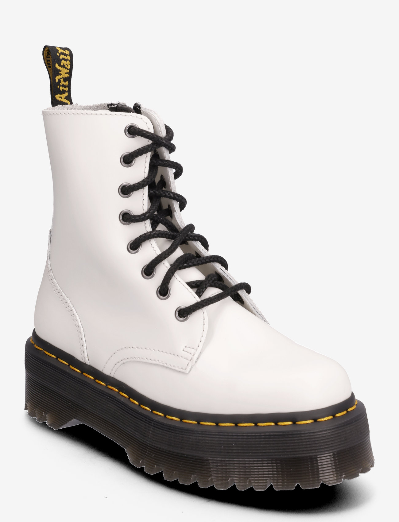 Dr. Martens - Jadon White Polished Smooth - flat ankle boots - white - 0