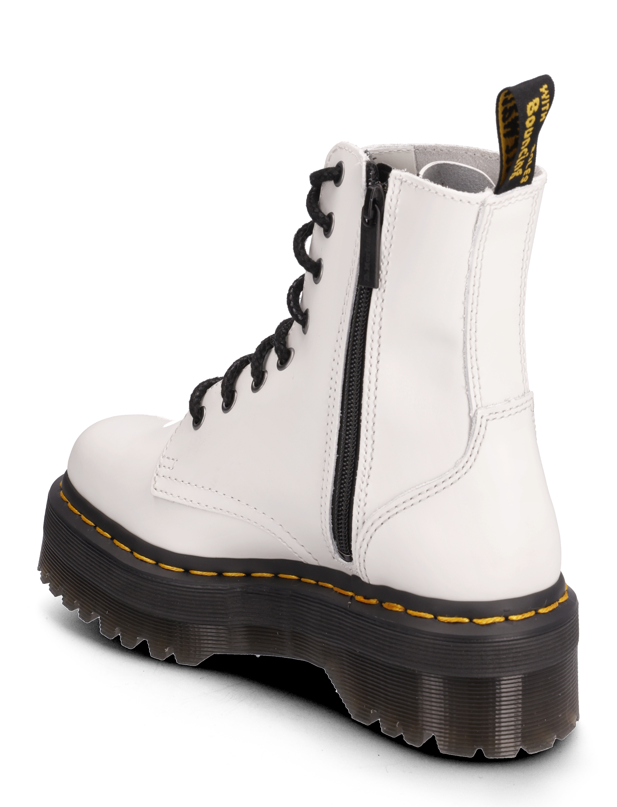 Dr. Martens - Jadon White Polished Smooth - white - 2
