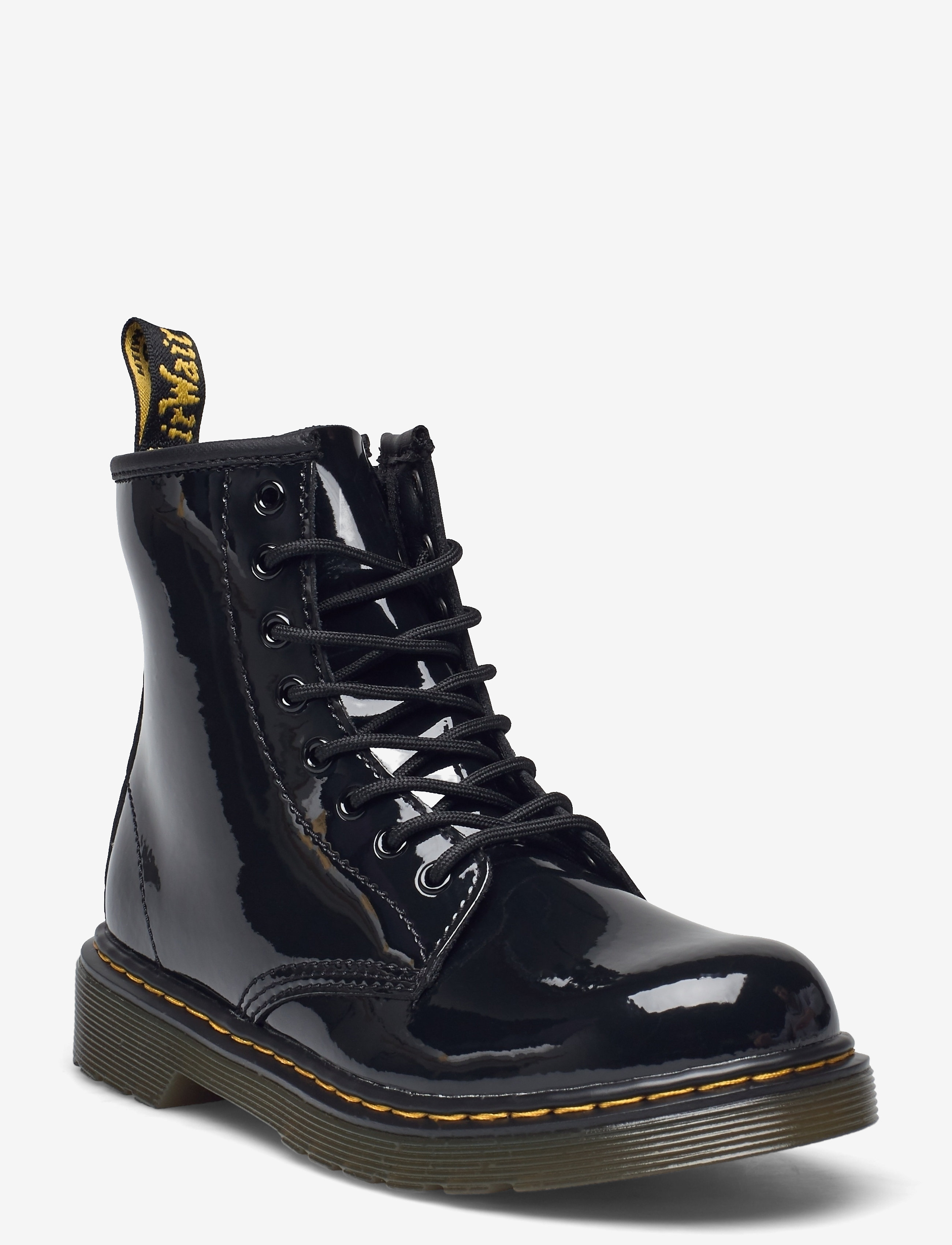 Dr. Martens 1460 J Black Patent Lamper, 29, Black, Sko > Støvler, Børn