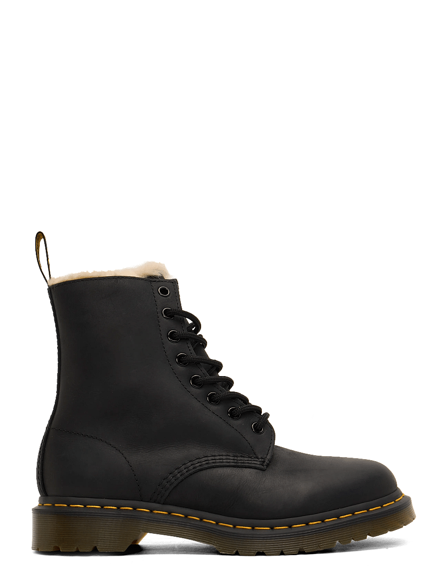 Dr. Martens - 1460 Serena Black Burnished Wyoming - płaskie botki - black - 1