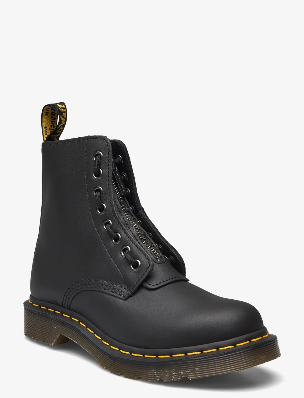 Dr. Martens 1460 Pascal Frnt Zip Black Nappa Flat ankle boots Boozt