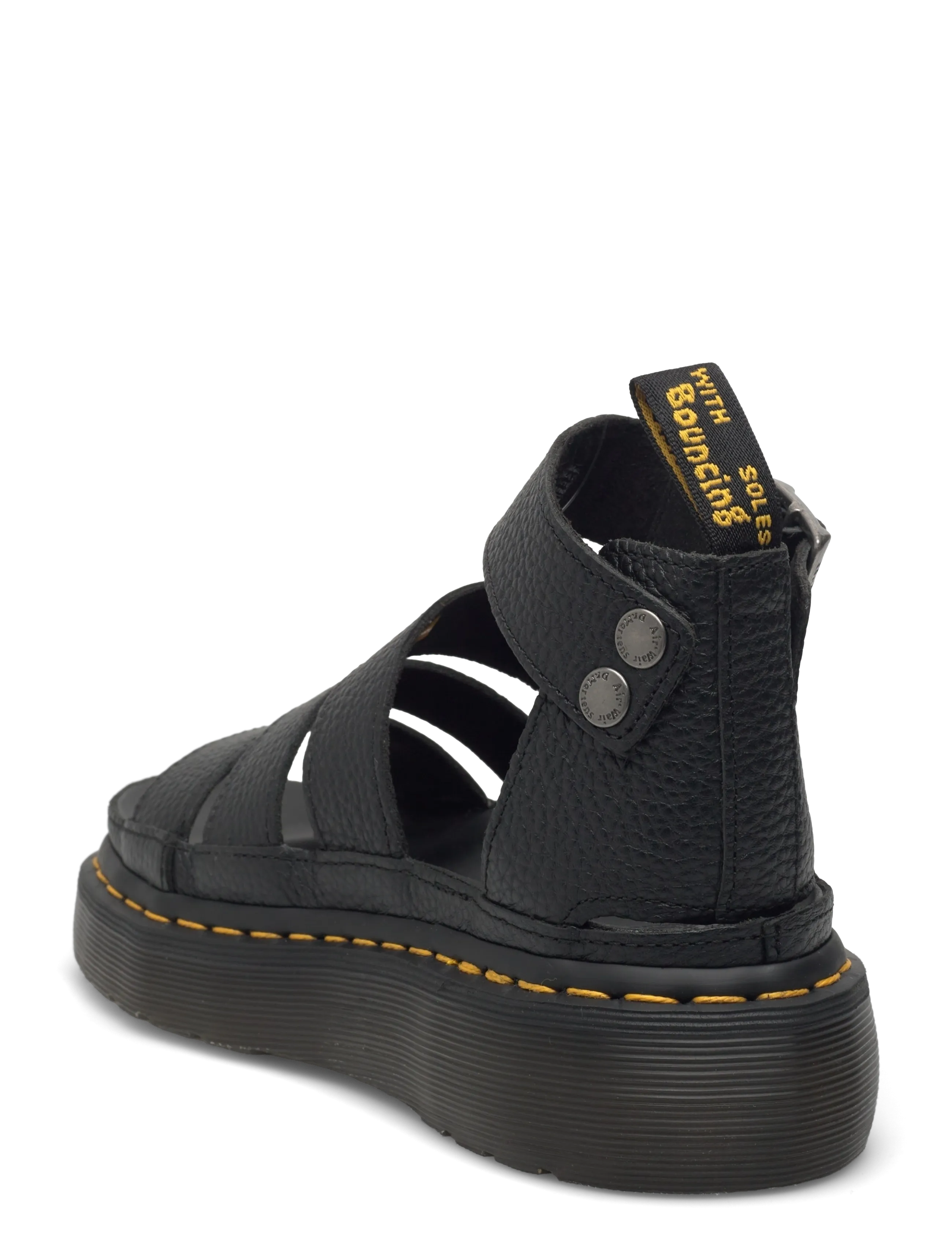 Dr. Martens - Clarissa Ii Quad Black Milled Nappa - gladiaator sandaalid - black - 2