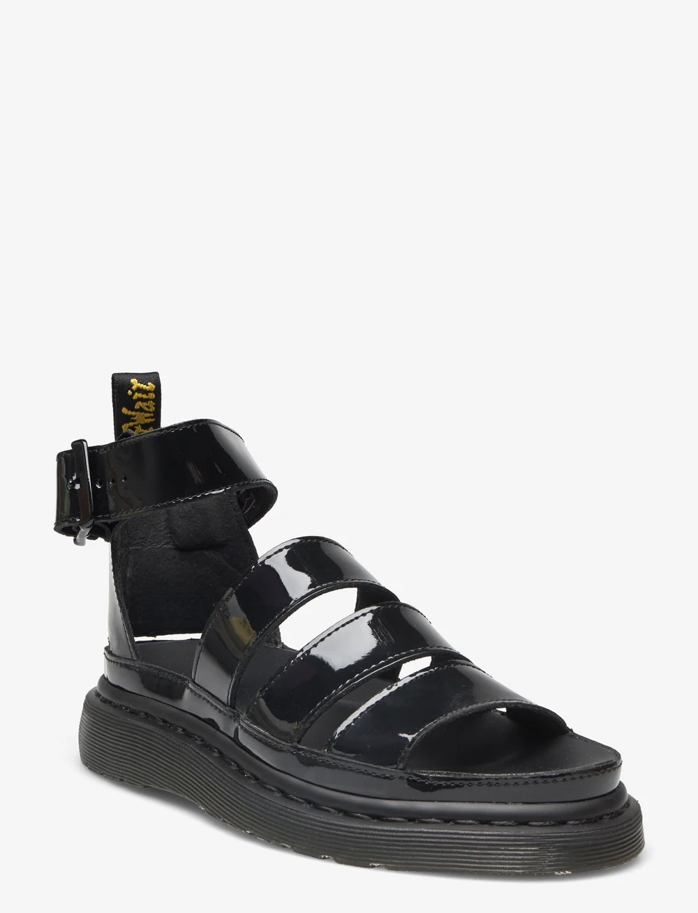 Dr martens clarissa sandals black patent hotsell
