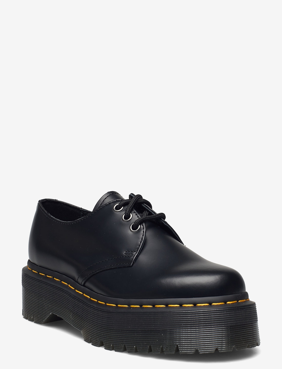 Dr. Martens 1461 Quad Black Polished Smooth Laced shoes