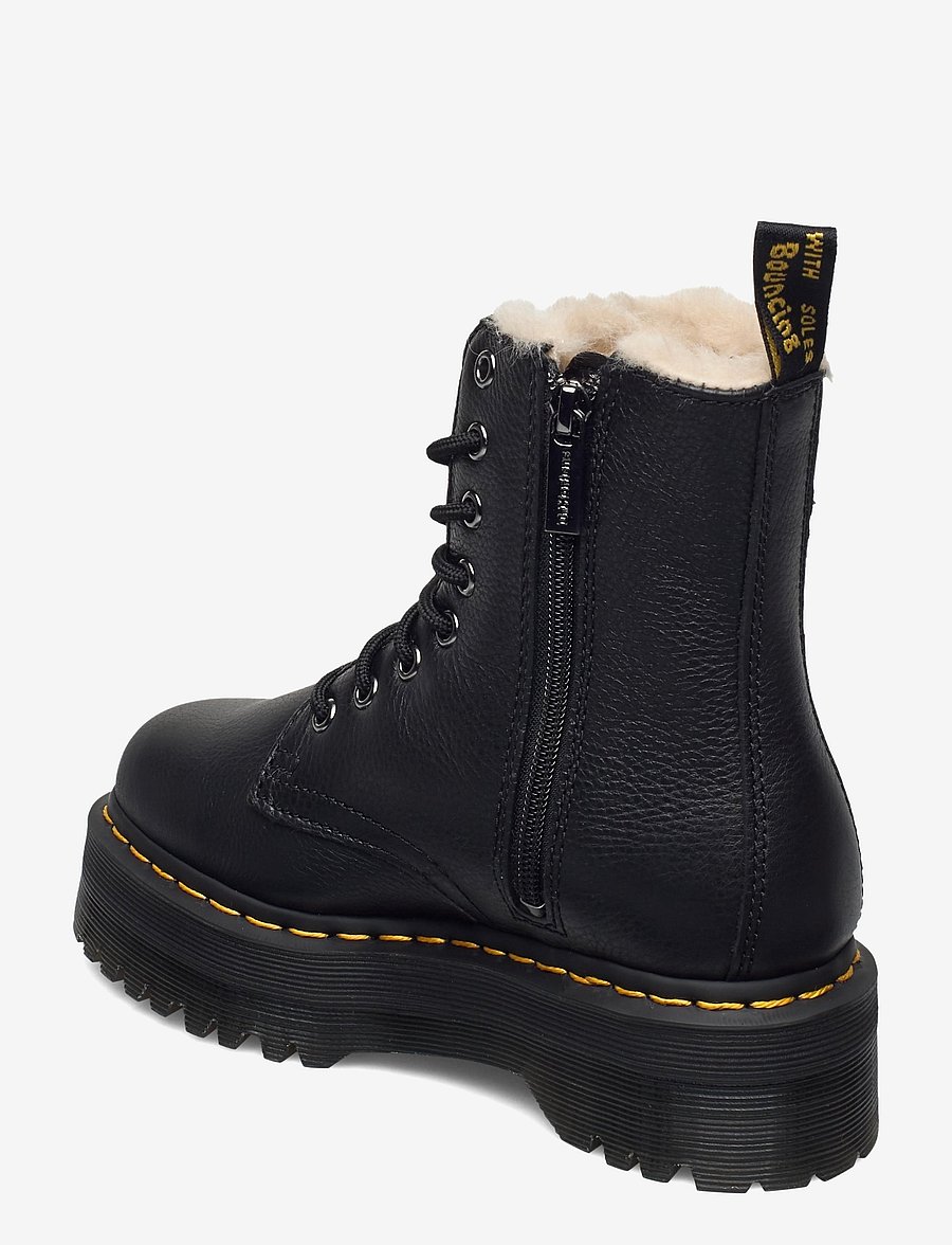 Dr. Martens - Jadon Fl Black Pisa - platta ankelboots - black - 2