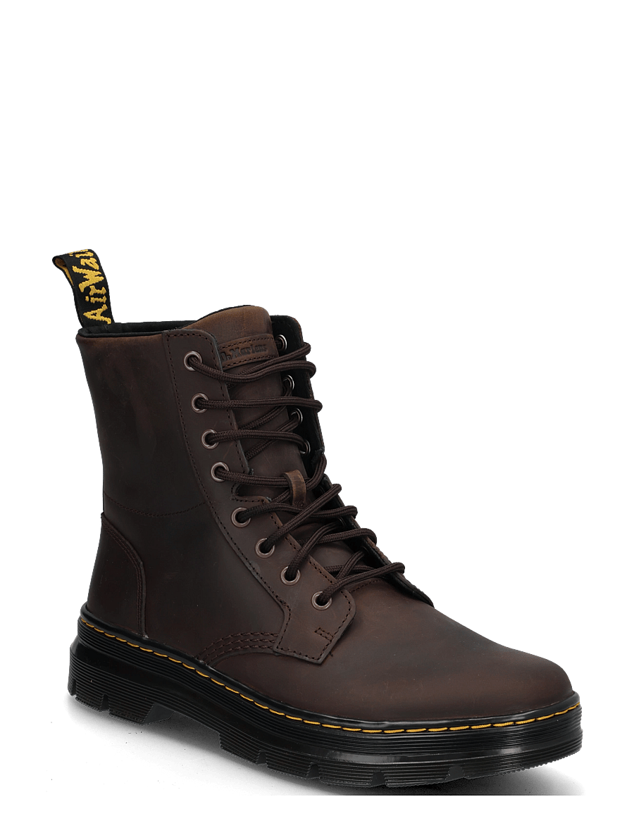 Dr. Martens - Combs Leather Dark Brown Crazy Horse - schnürstiefel - dark brown - 0