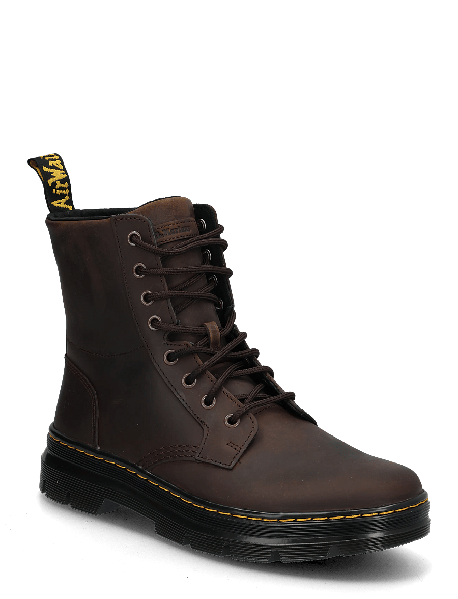 Dr. Martens - Combs Leather Dark Brown Crazy Horse - schnürstiefel - dark brown - 0