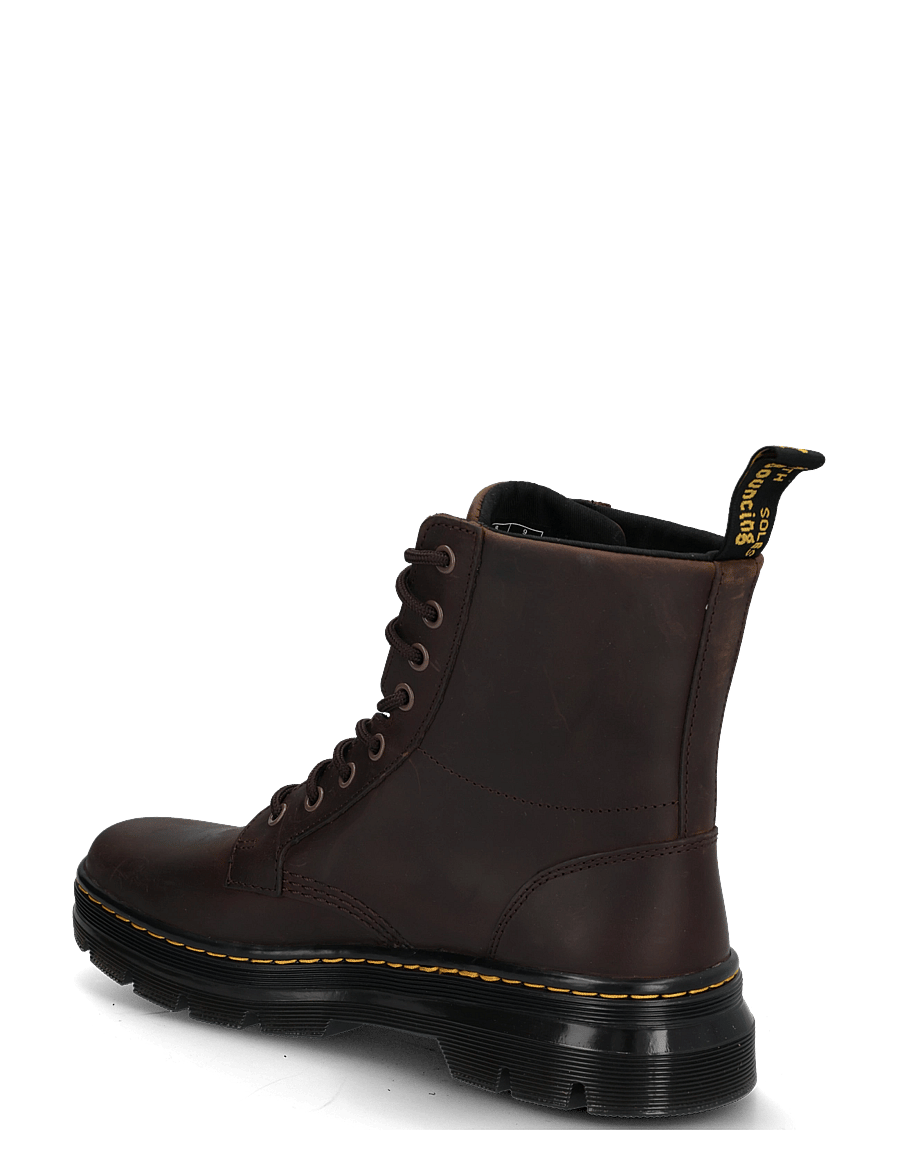Dr. Martens - Combs Leather Dark Brown Crazy Horse - schnürstiefel - dark brown - 1