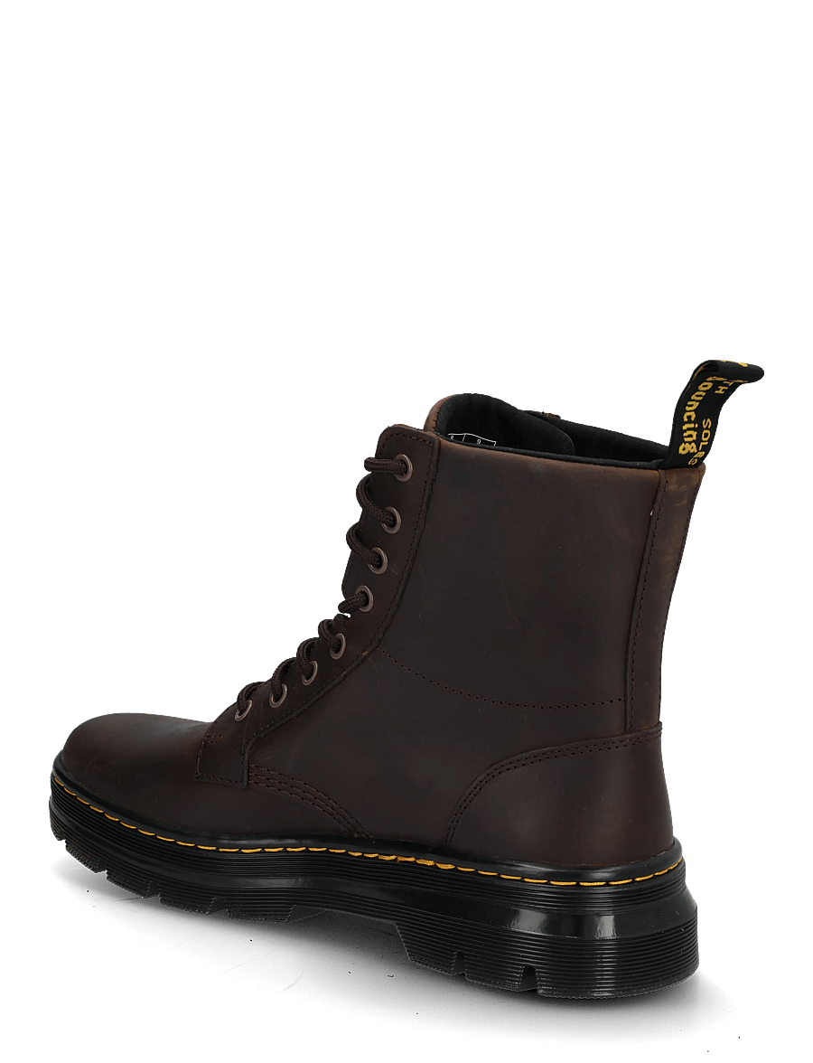Dr. Martens - Combs Leather Dark Brown Crazy Horse - schnürstiefel - dark brown - 1