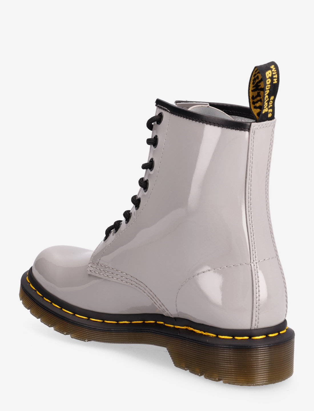 Dr. Martens 1460 W Zinc Grey Patent Lamper Ankle boots Boozt