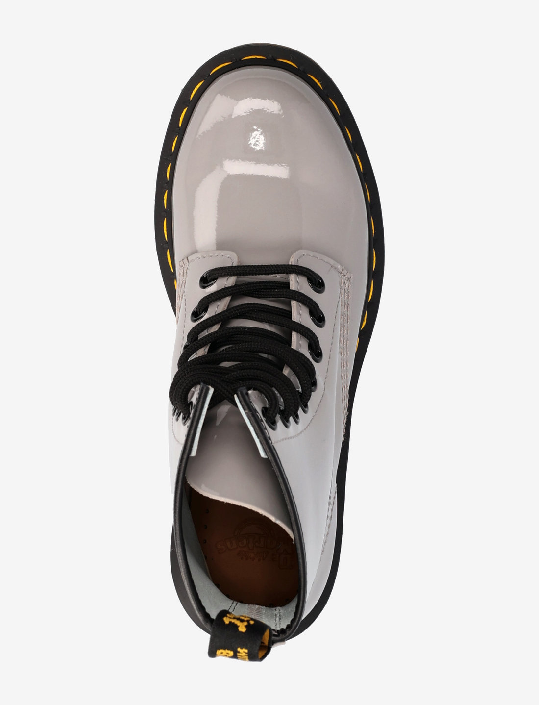 Grey patent dr martens hot sale