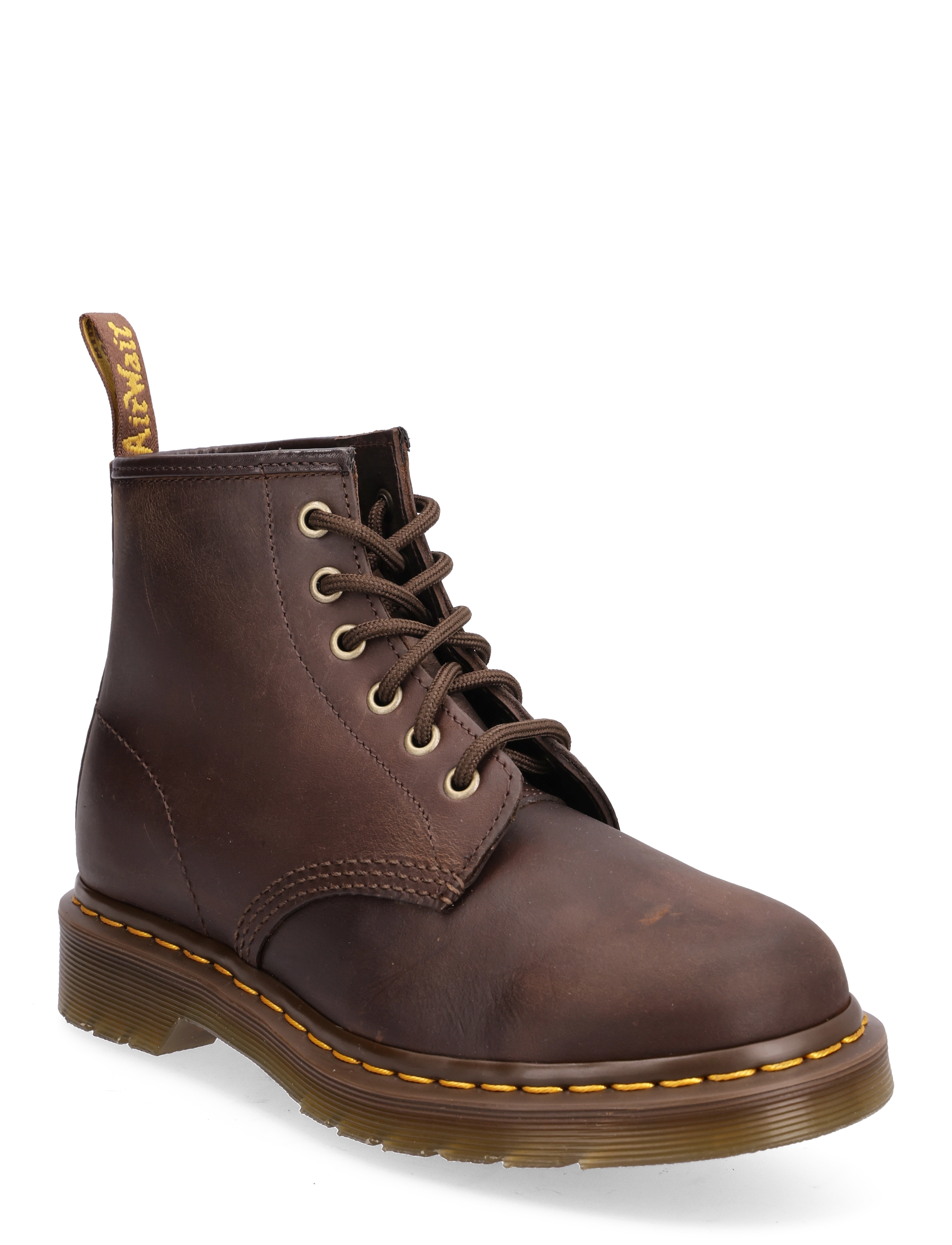 Dr. Martens 101 Dark Brown Crazy Horse, Mænd, Snørestøvler, Brun, Str: 37
