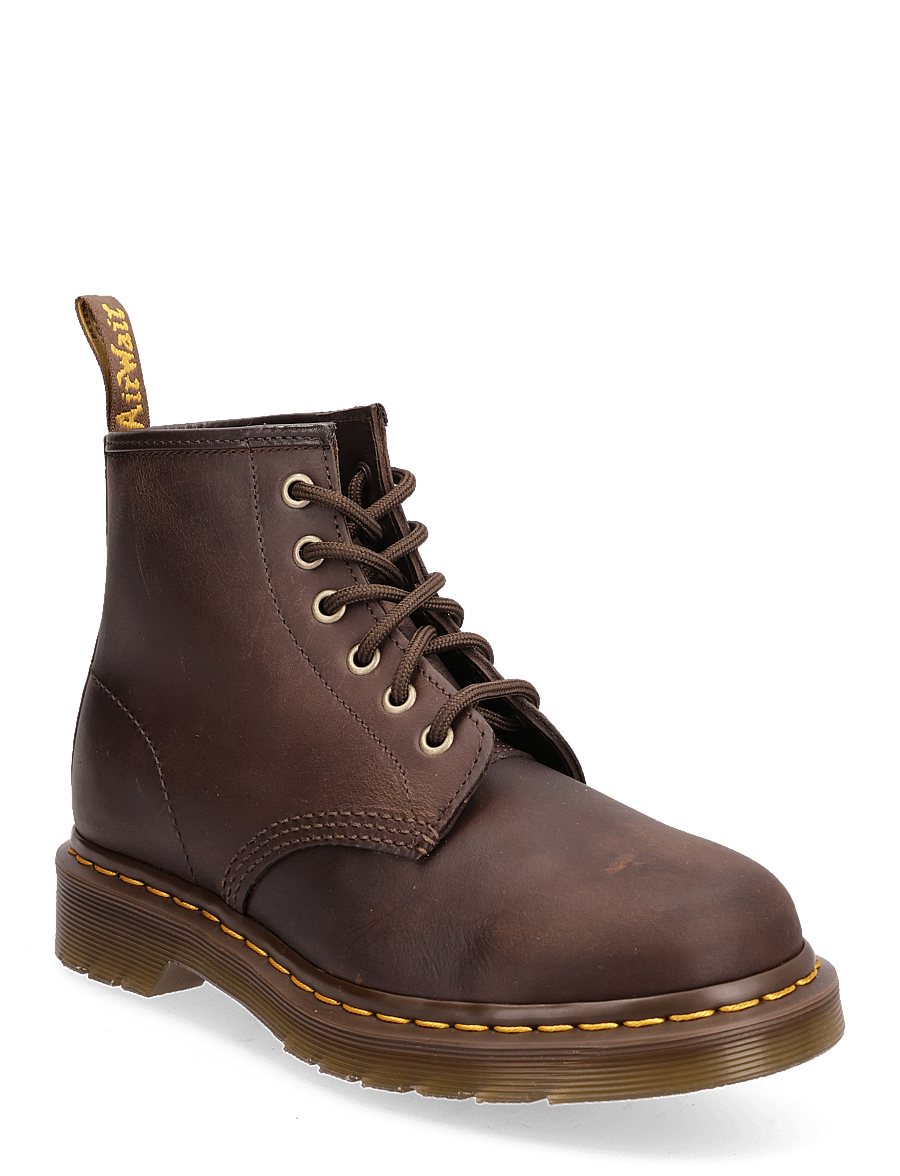 Dr. Martens - 101 Dark Brown Crazy Horse - puszābaki bez papēža - dark brown - 0