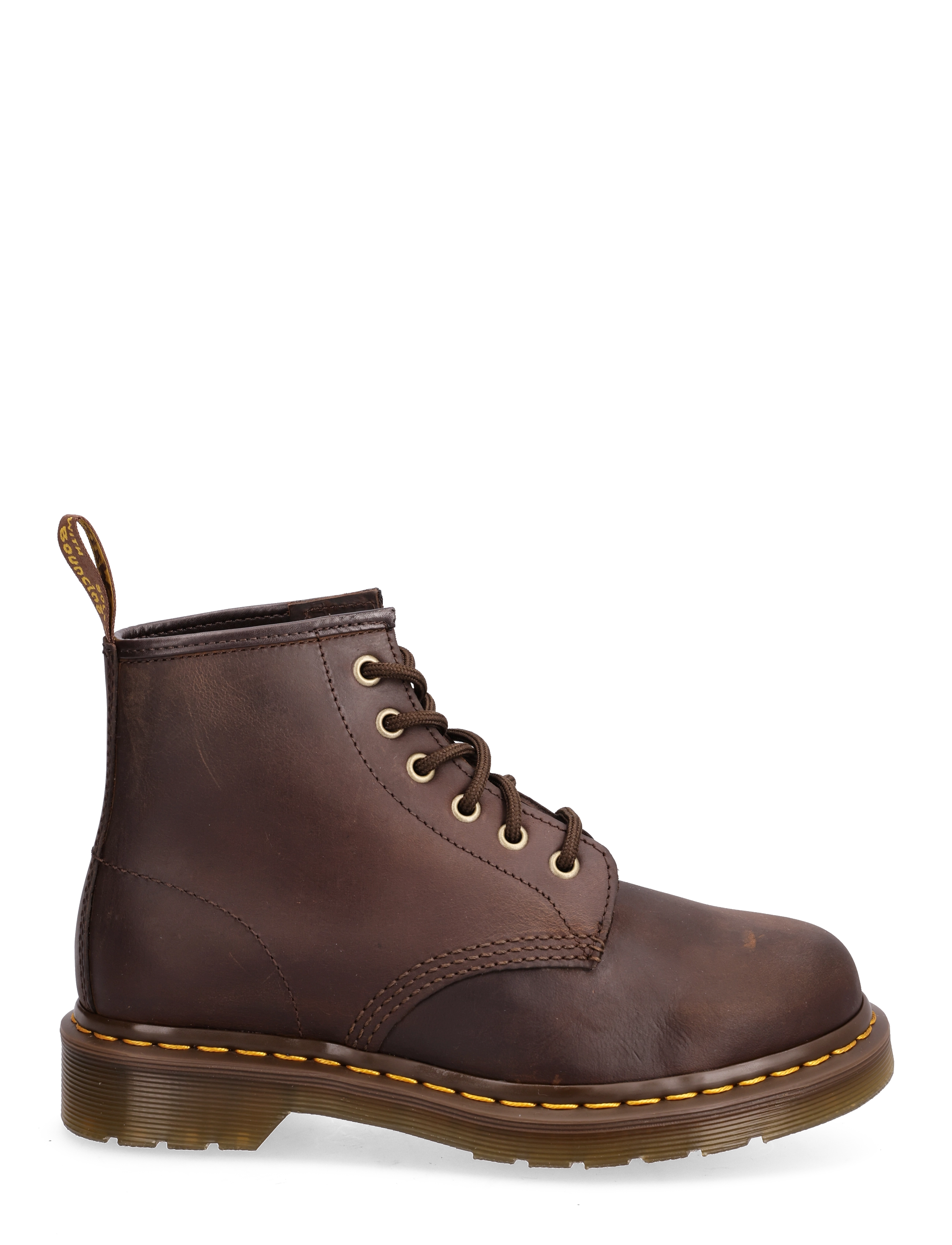 Dr. Martens - 101 Dark Brown Crazy Horse - lygiapadžiai aulinukai iki kulkšnių - dark brown - 1