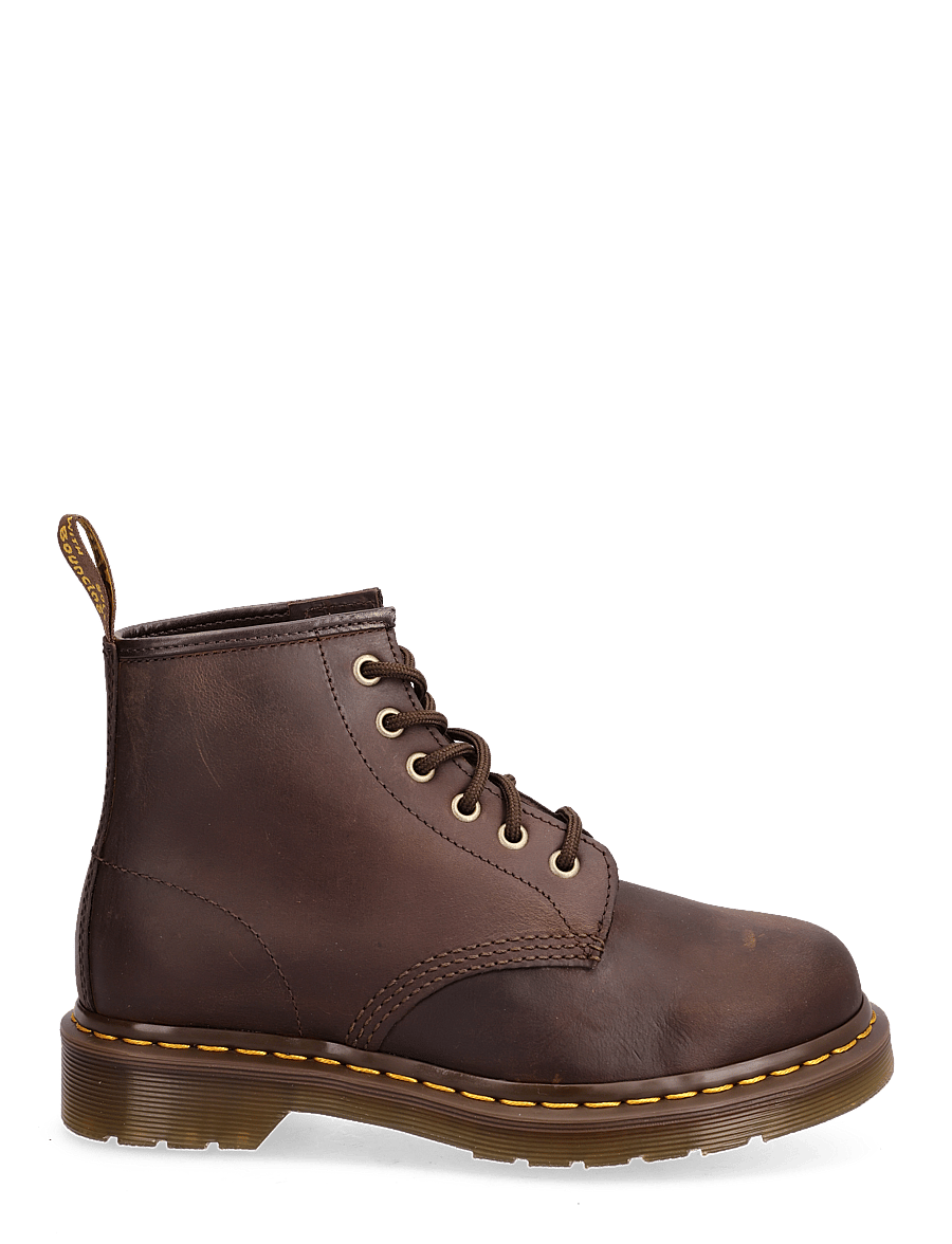 Dr. Martens - 101 Dark Brown Crazy Horse - puszābaki bez papēža - dark brown - 1