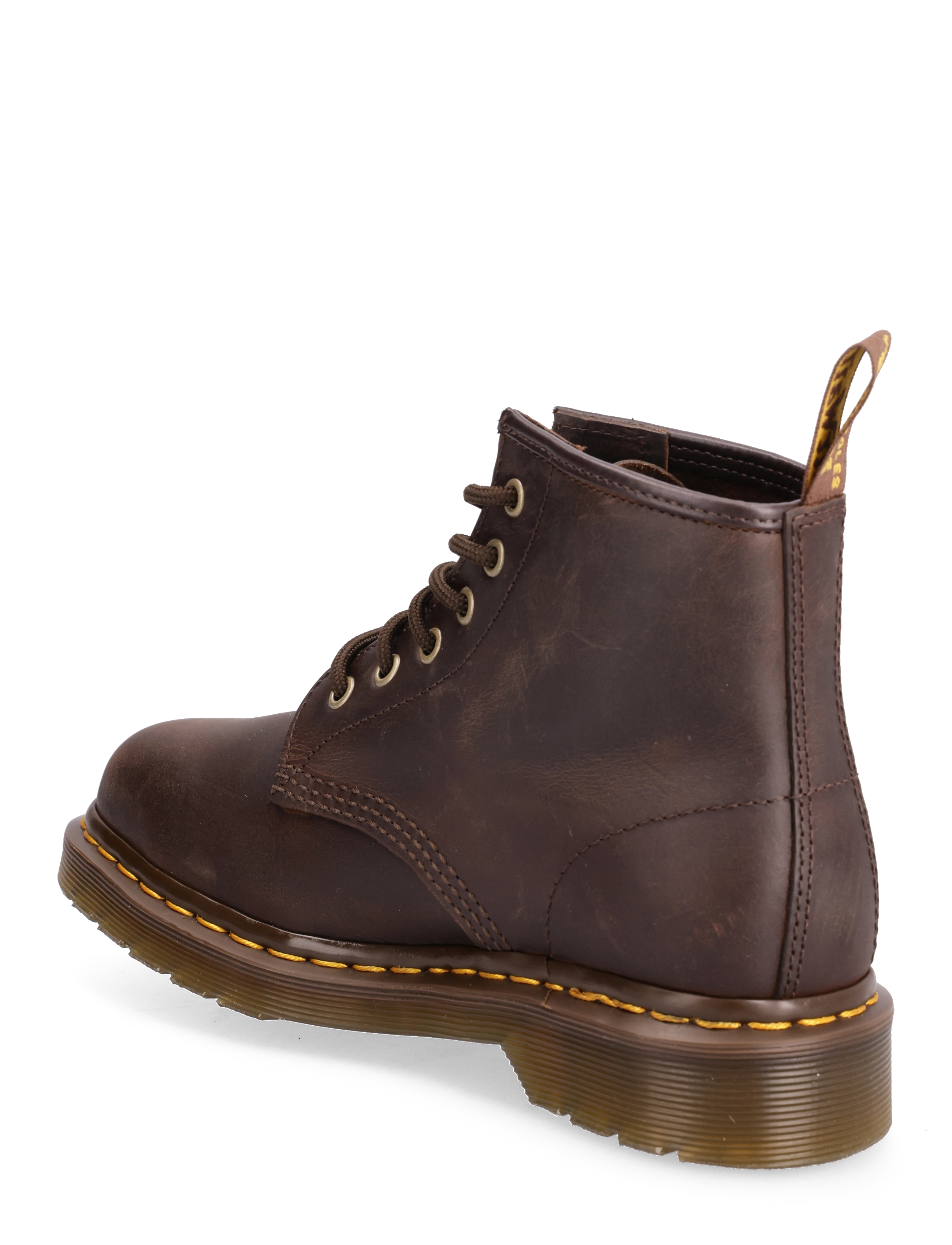 Dr. Martens - 101 Dark Brown Crazy Horse - lygiapadžiai aulinukai iki kulkšnių - dark brown - 2