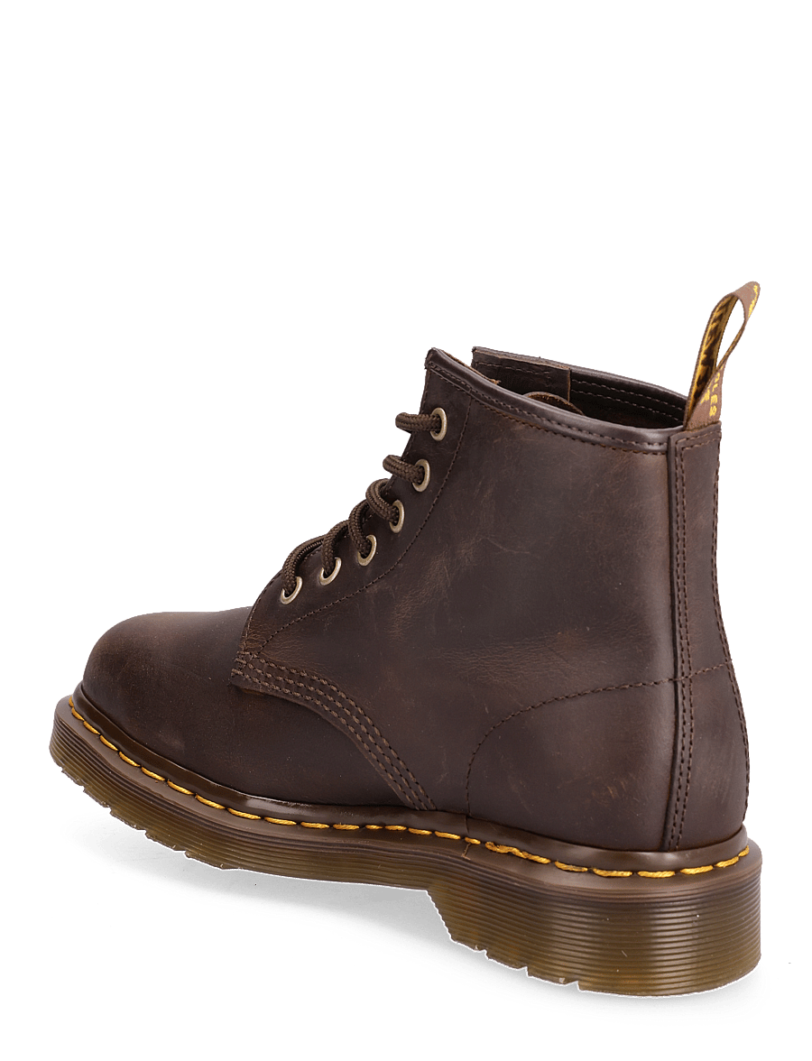 Dr. Martens - 101 Dark Brown Crazy Horse - puszābaki bez papēža - dark brown - 2