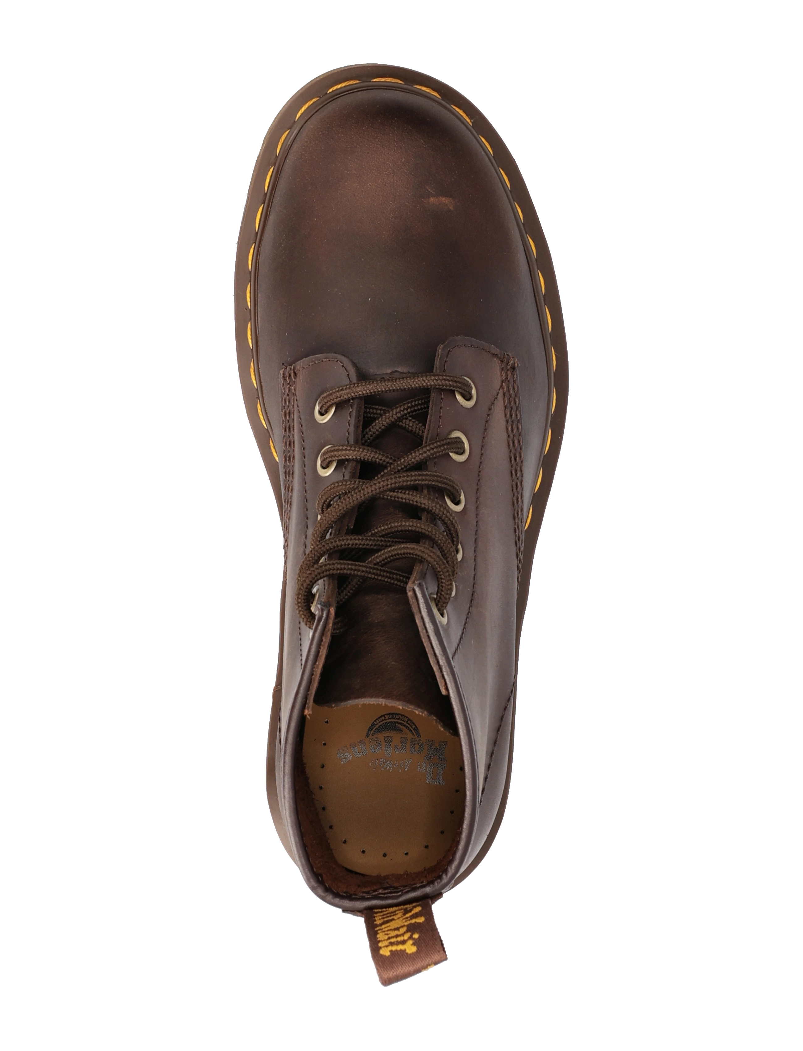 Dr. Martens - 101 Dark Brown Crazy Horse - lygiapadžiai aulinukai iki kulkšnių - dark brown - 3
