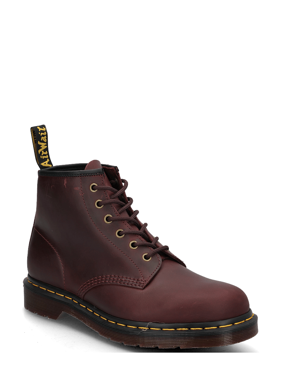 Dr. Martens - 101 Cherry Red Crazy Horse - støvler med snøre - cherry red - 0
