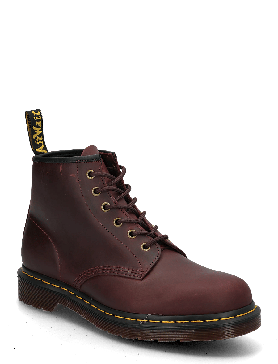 Dr. Martens - 101 Cherry Red Crazy Horse - schnürstiefel - cherry red - 0