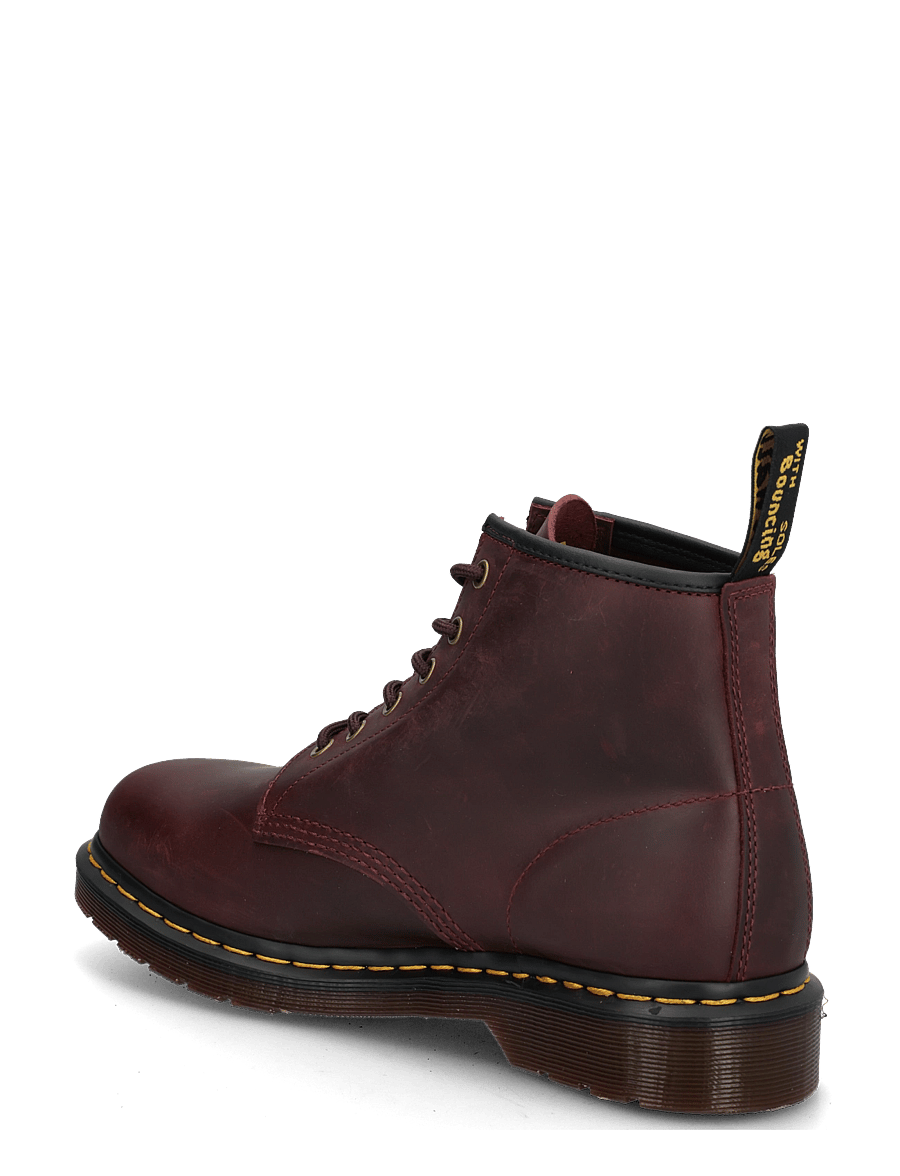 Dr. Martens - 101 Cherry Red Crazy Horse - støvler med snøre - cherry red - 1