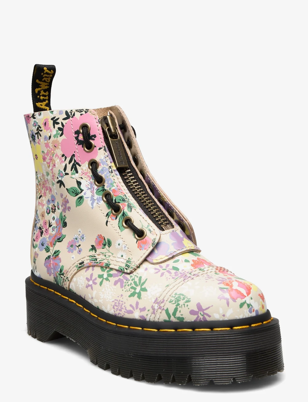 Dr. Martens Sinclair Parchment Beige Floral Mash Up Backhand