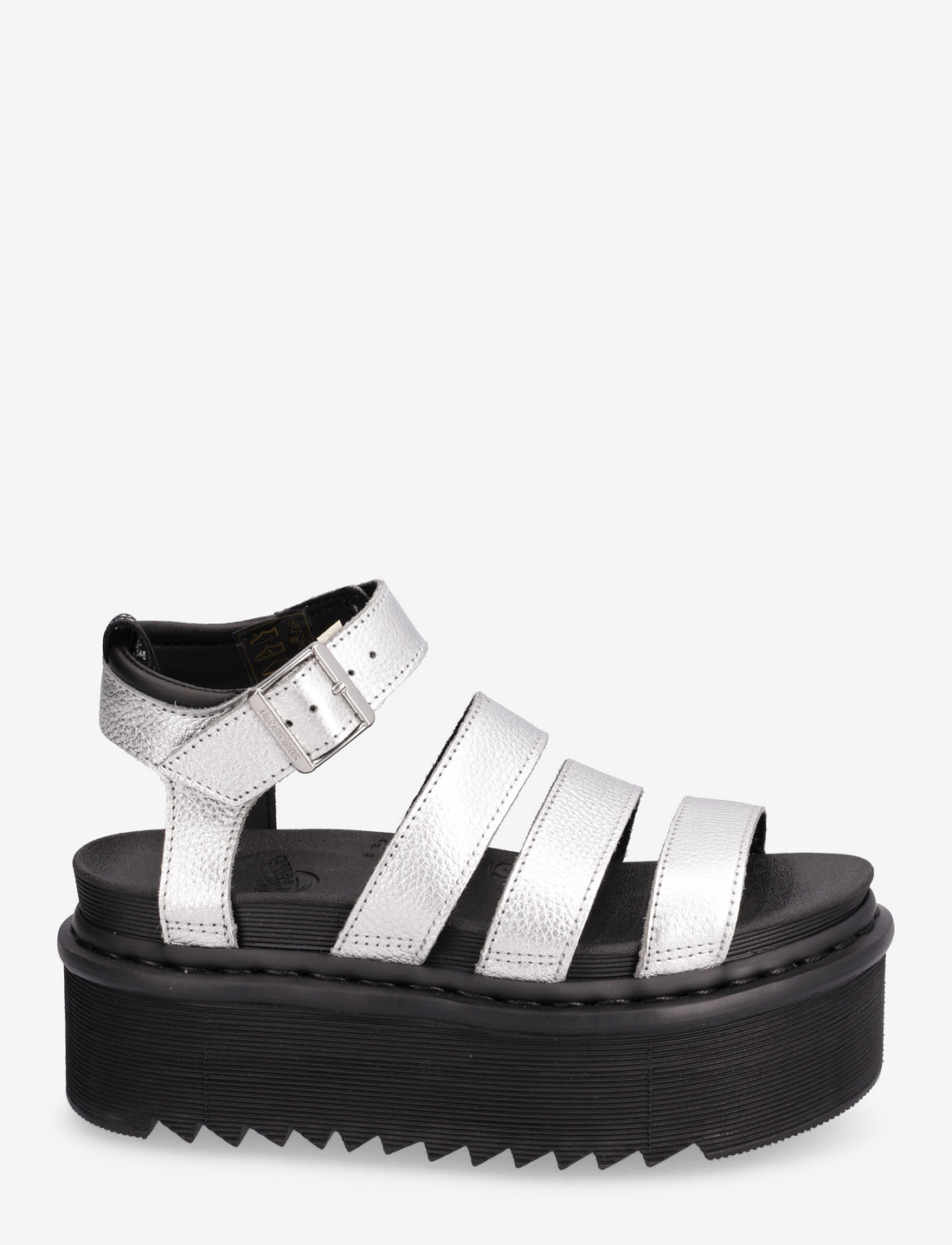 Dr. Martens Blaire Quad Silver Metallic Tumble sandals shop at