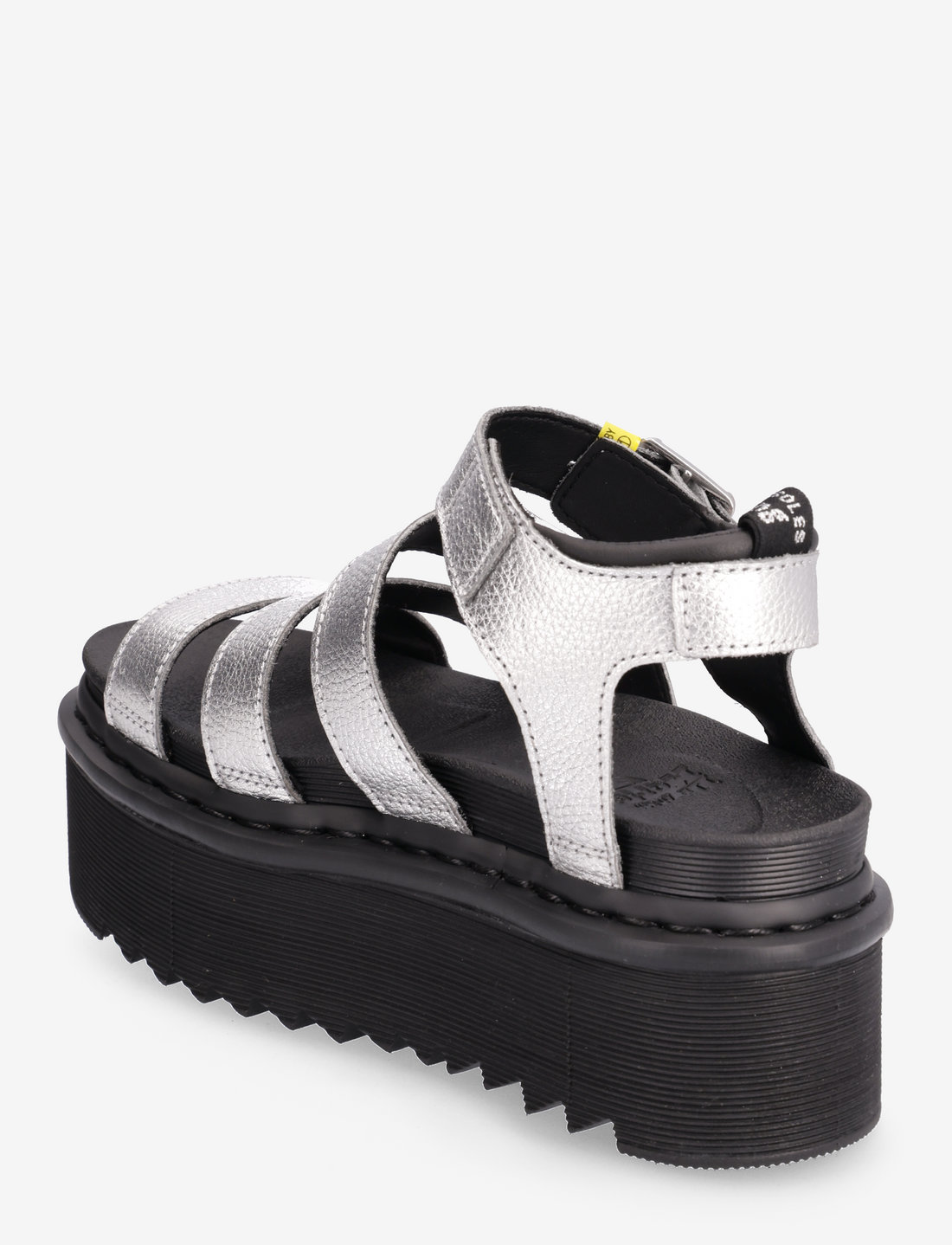 Dr. Martens Blaire Quad Silver Metallic Tumble sandals shop at