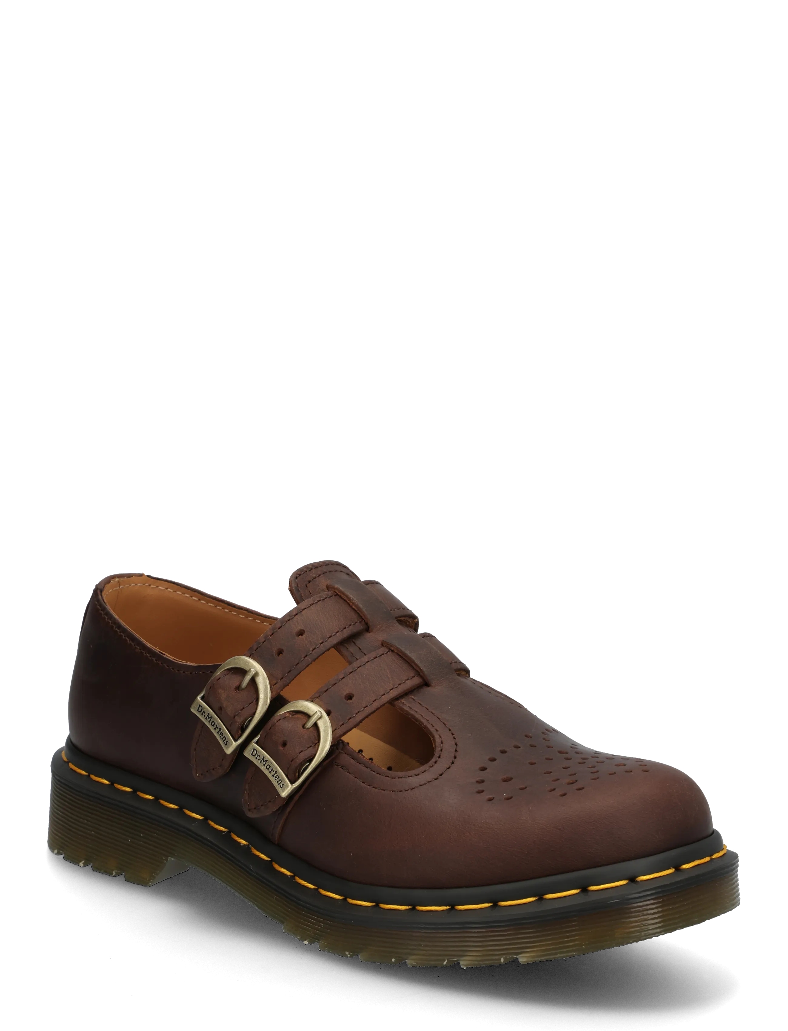 Dr. Martens 8065 Mary Jane Dark Braun Crazy Horse, Damen, Mary Jane Schuhe, Braun, Gr.36